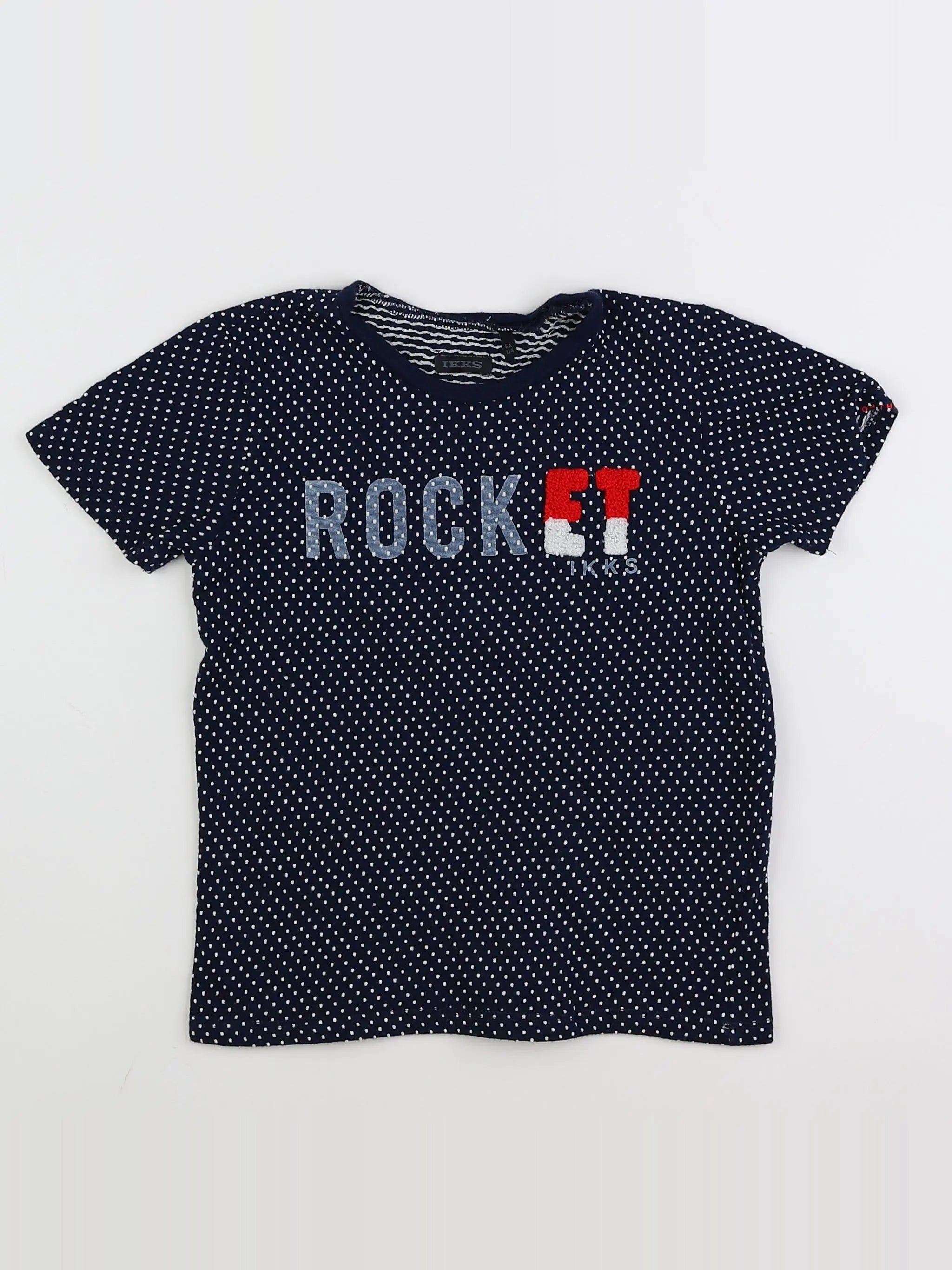 IKKS - tee-shirt bleu, blanc - 6 ans