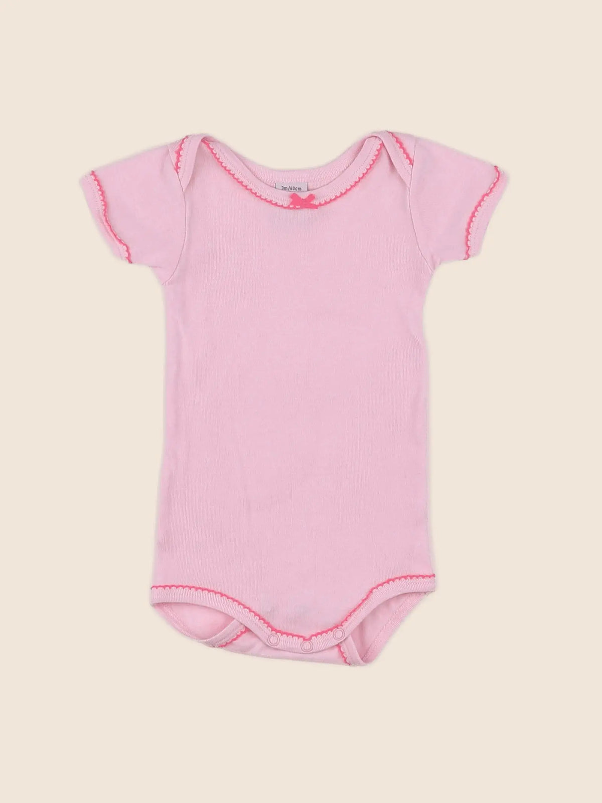 Petit Bateau - body rose - 3 mois