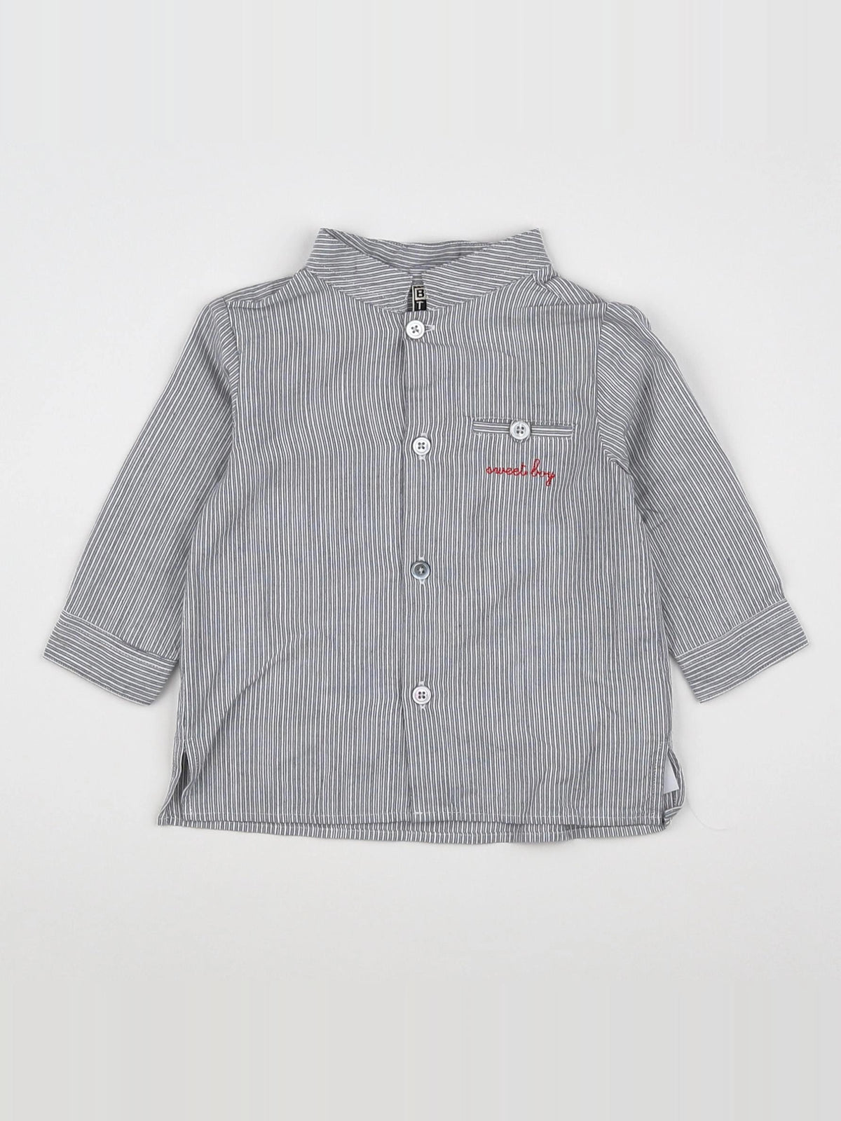 Bonton - chemise gris - 6 mois