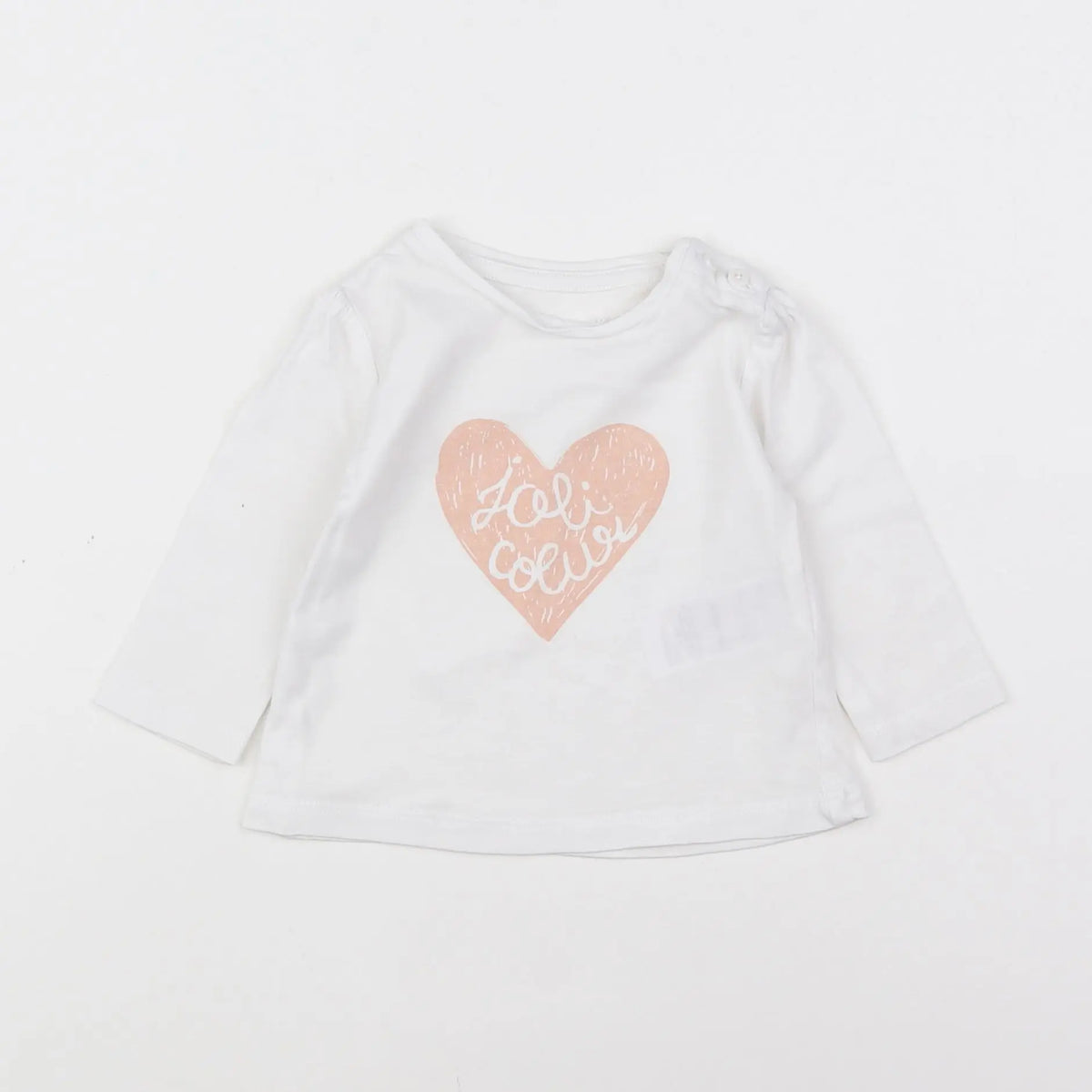 Vertbaudet - tee-shirt blanc - 3 mois