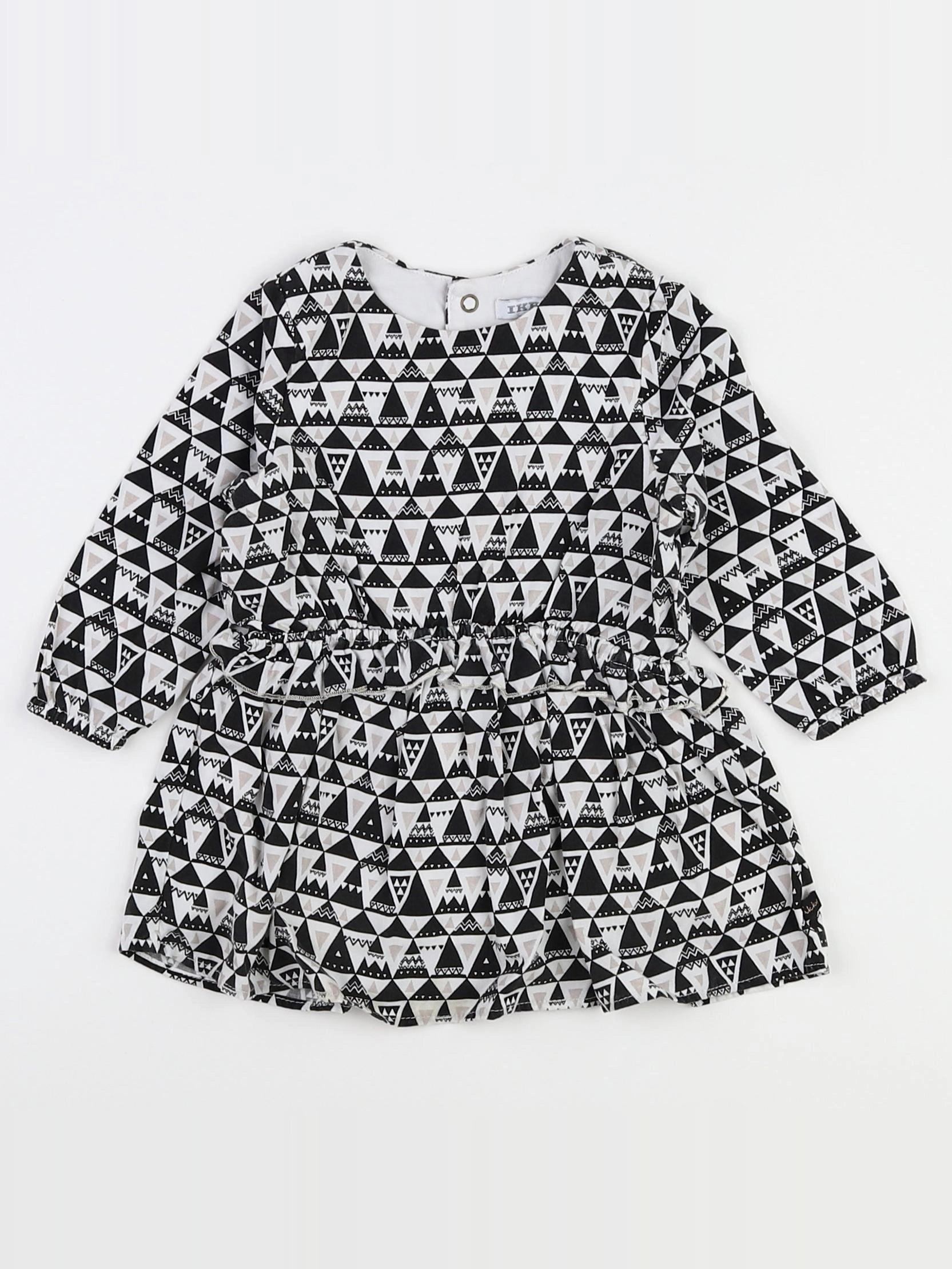 IKKS - robe blanc, noir - 12 mois