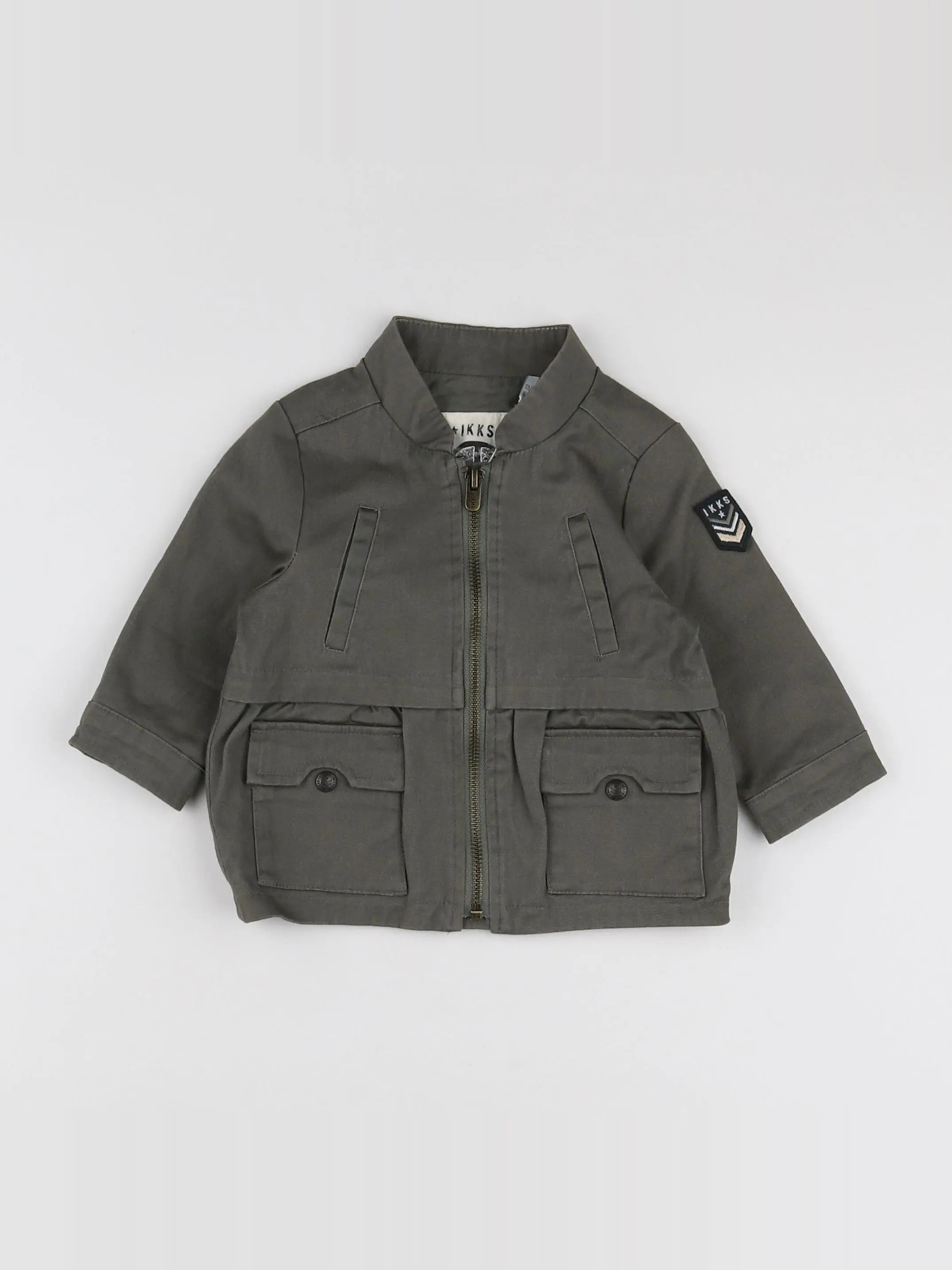IKKS - veste imprimé au dos vert (état neuf) - 6 mois
