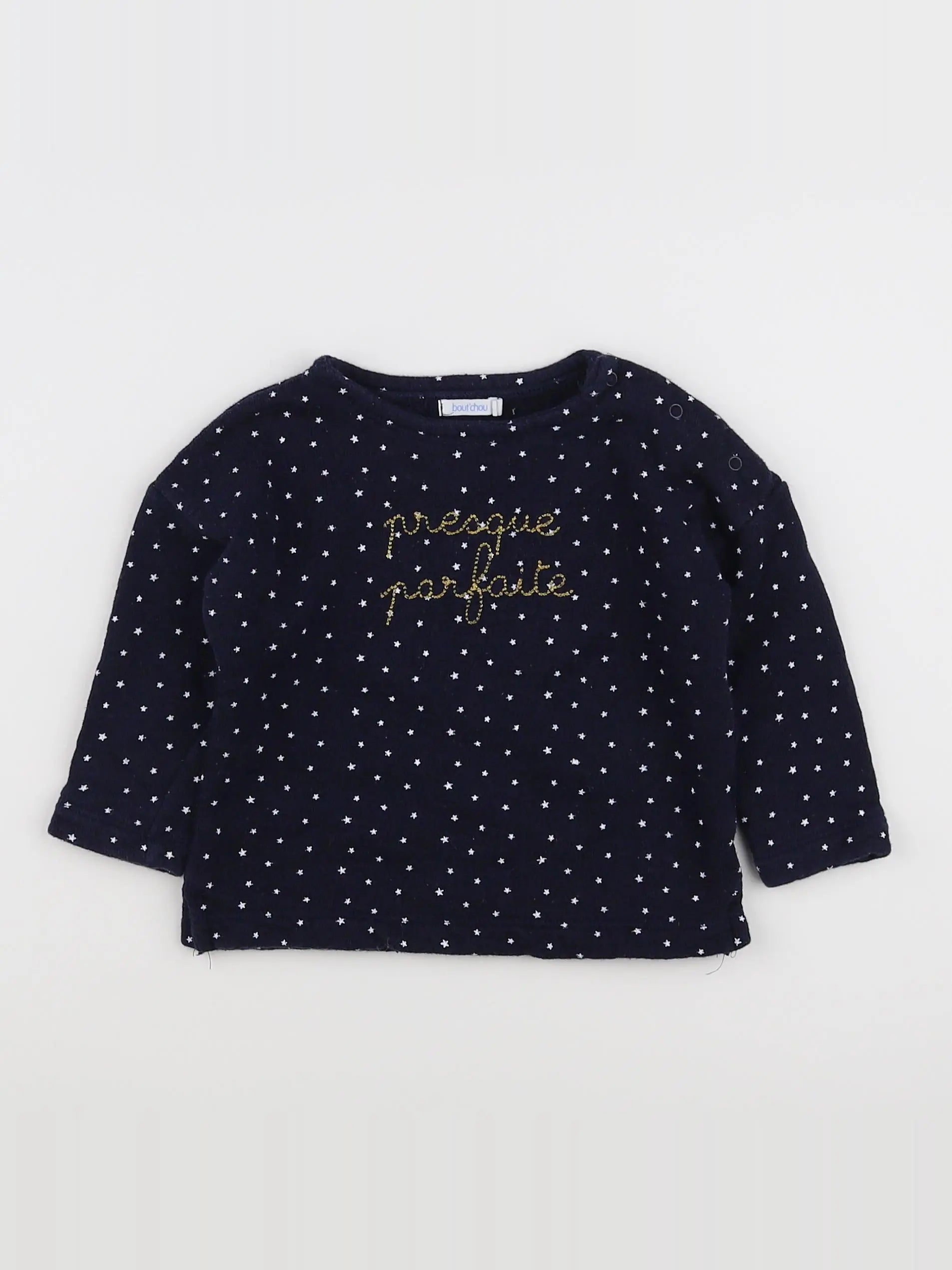 Boutchou - sweat bleu - 12 mois