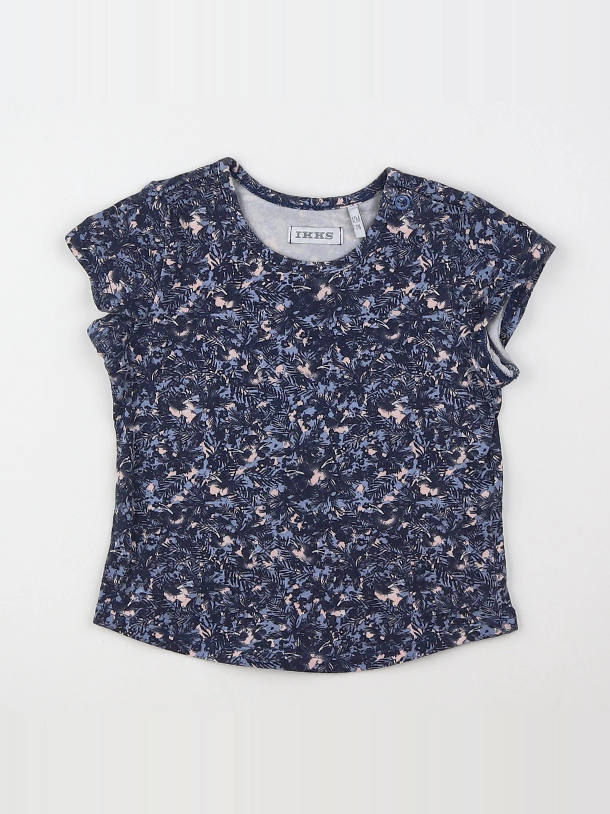 IKKS - tee-shirt bleu - 12 mois