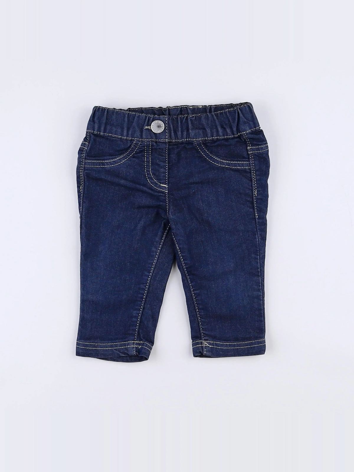 Benetton - jegging bleu - 12 mois