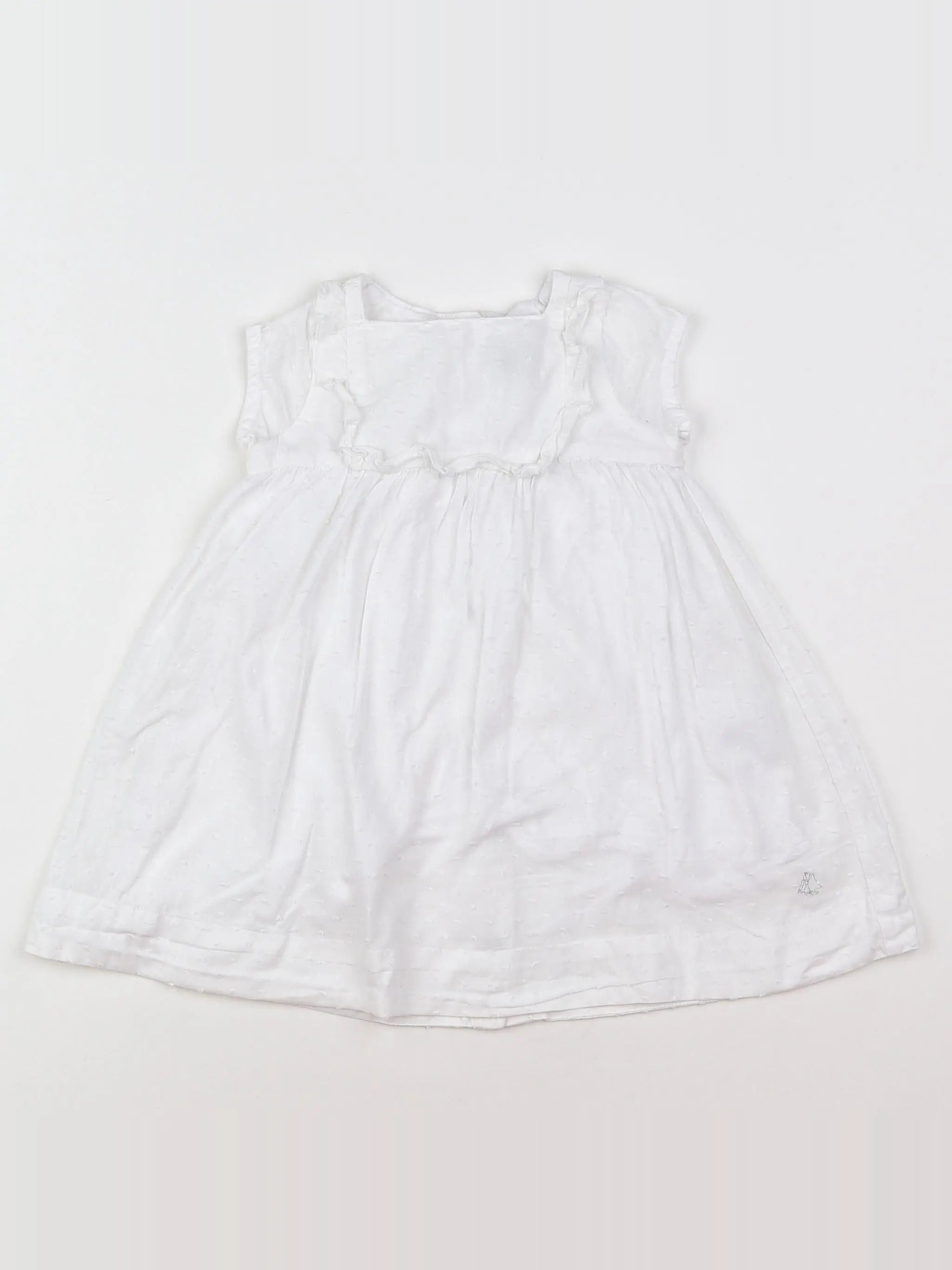 Petit Bateau - robe blanc - 18 mois