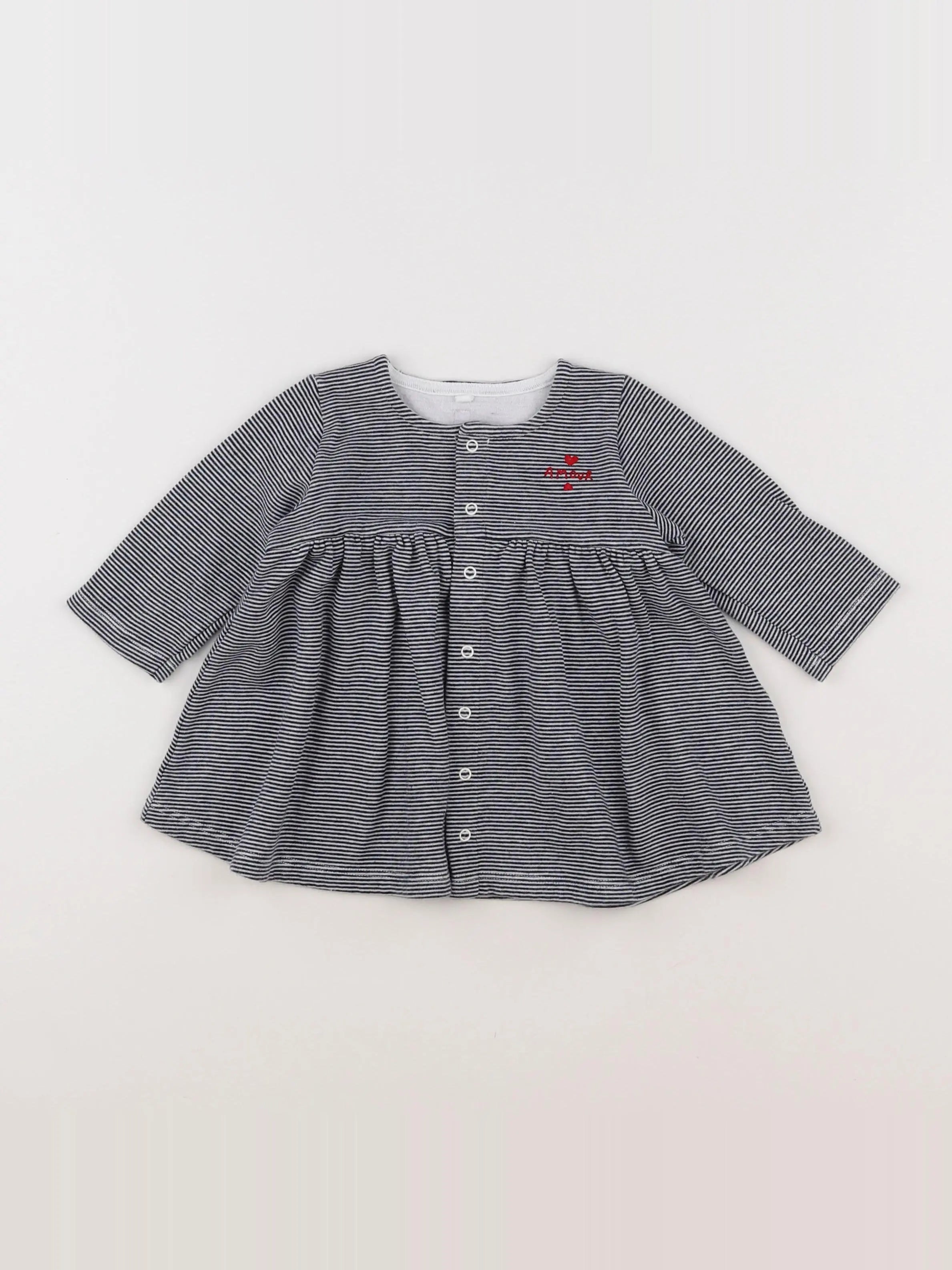 Petit Bateau - robe bleu - 6 mois