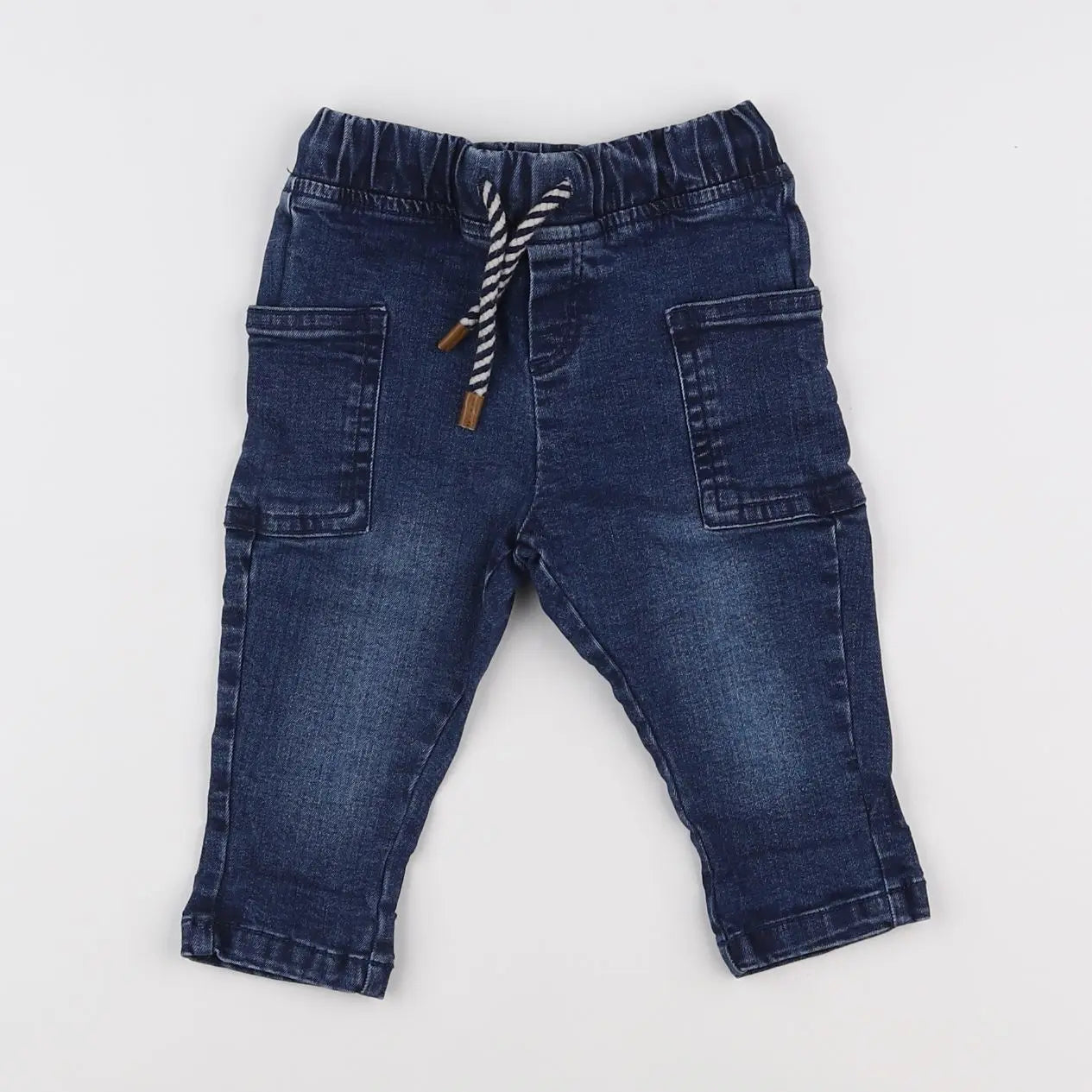 Vertbaudet - pantalon bleu - 9 mois