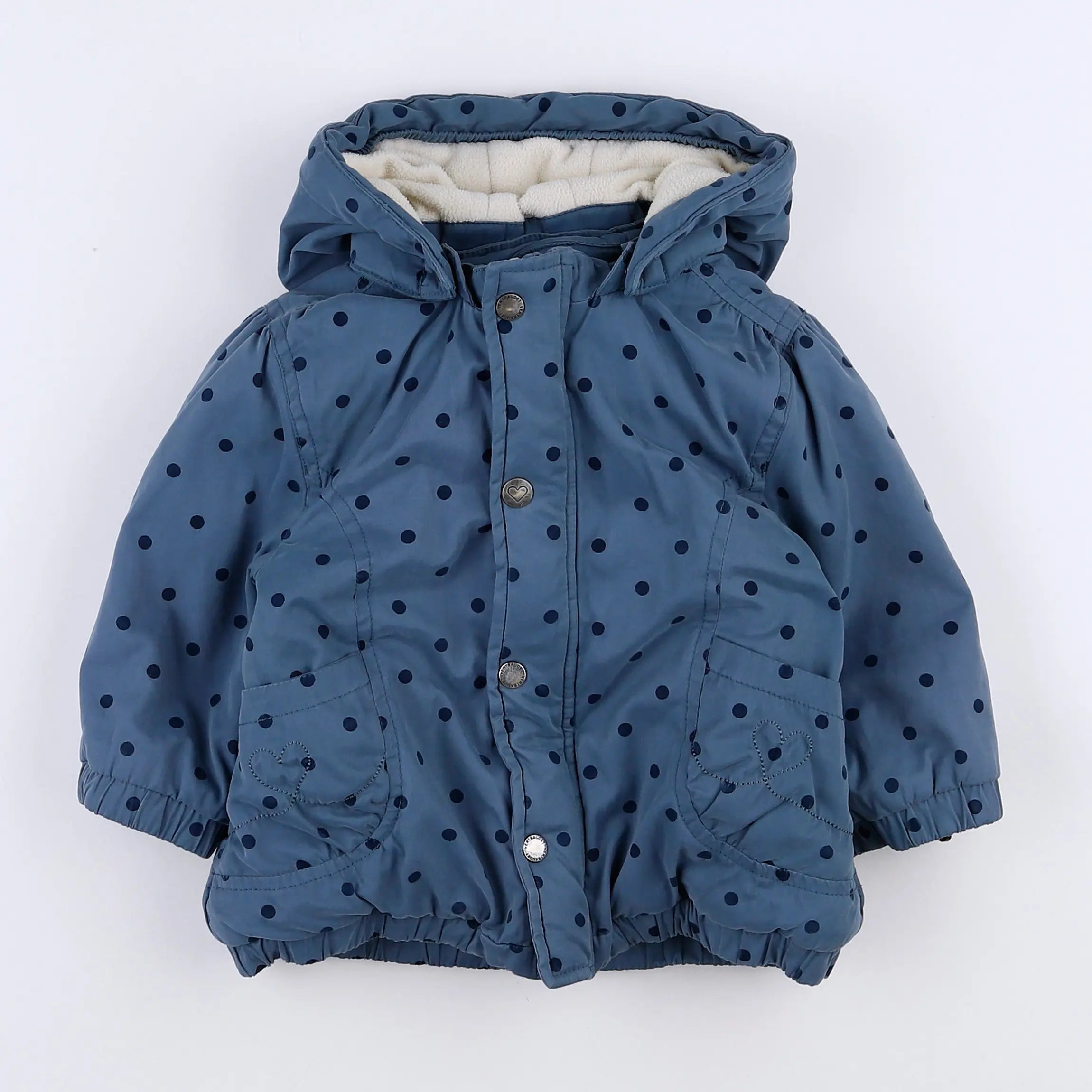 Vertbaudet - doudoune bleu - 12 mois