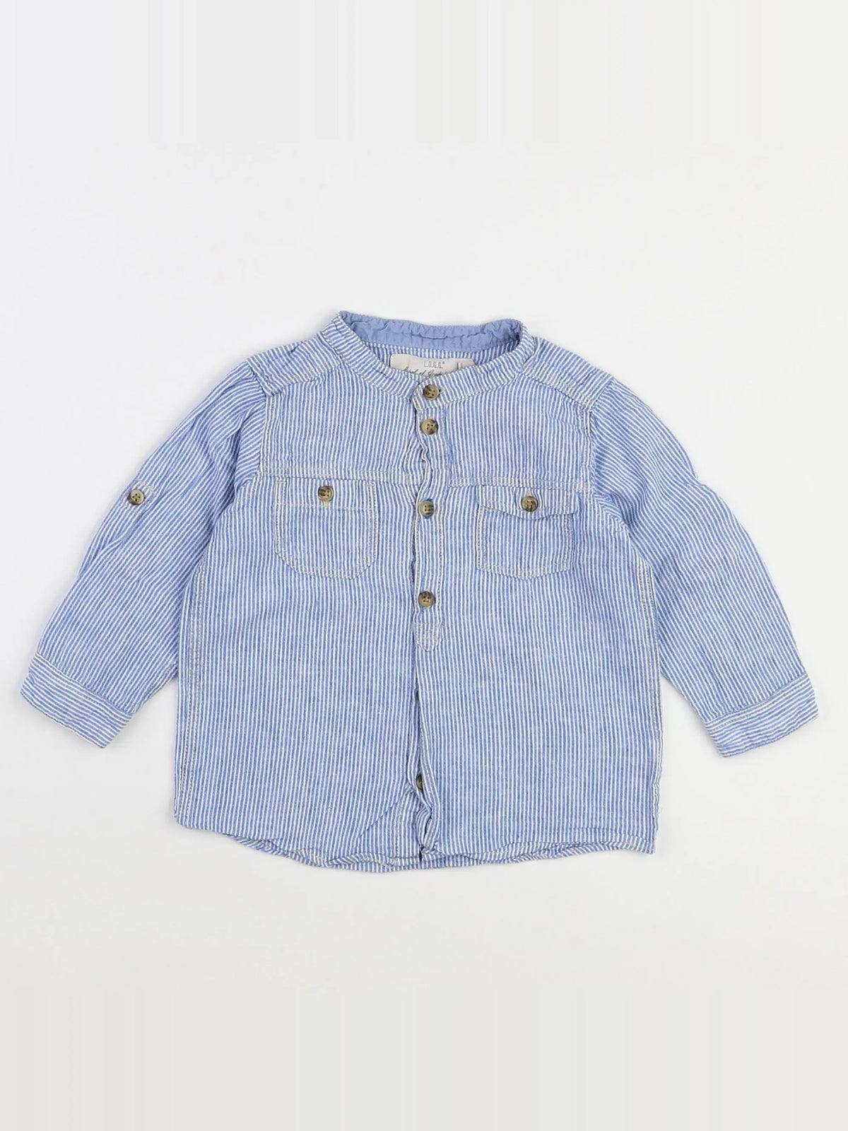 H&M - chemise bleu - 12/18 mois
