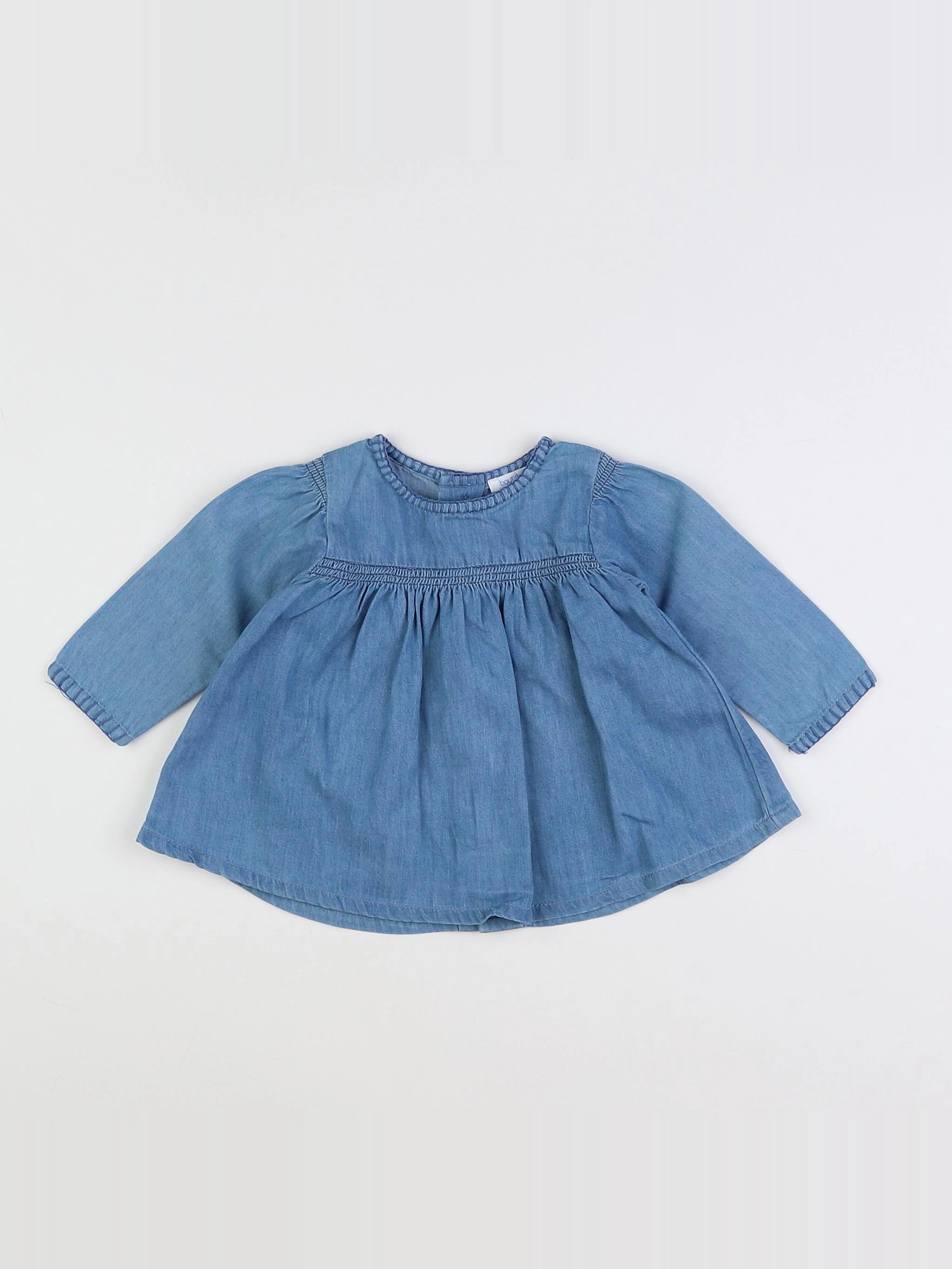 Boutchou - blouse bleu - 6 mois