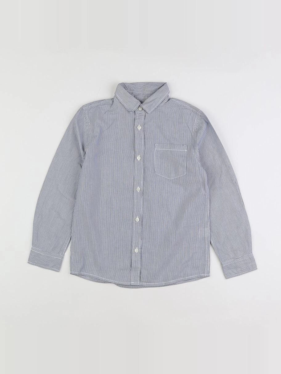 Monoprix - chemise blanc, bleu - 8 ans