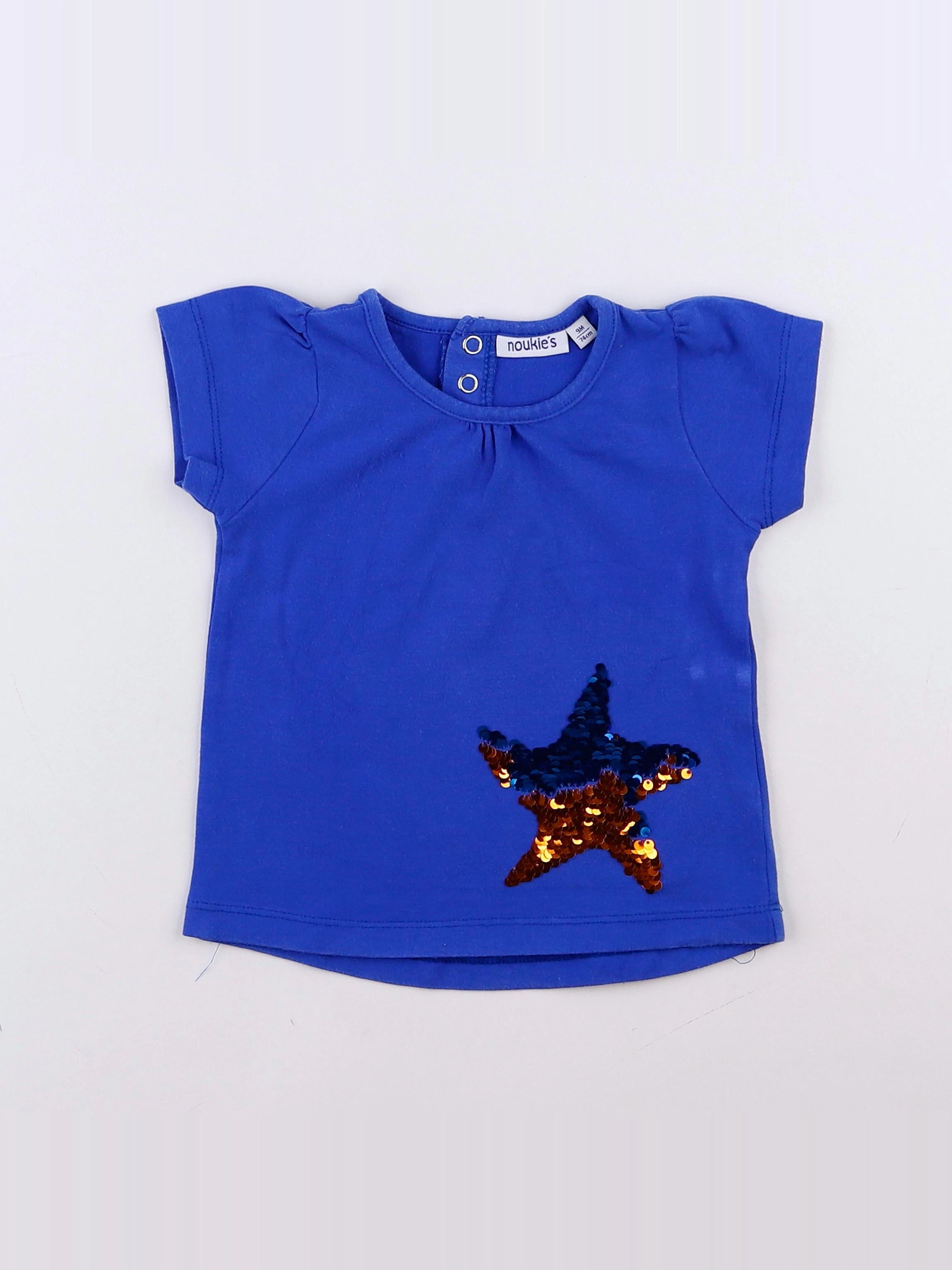Noukie's - tee-shirt bleu - 9 mois