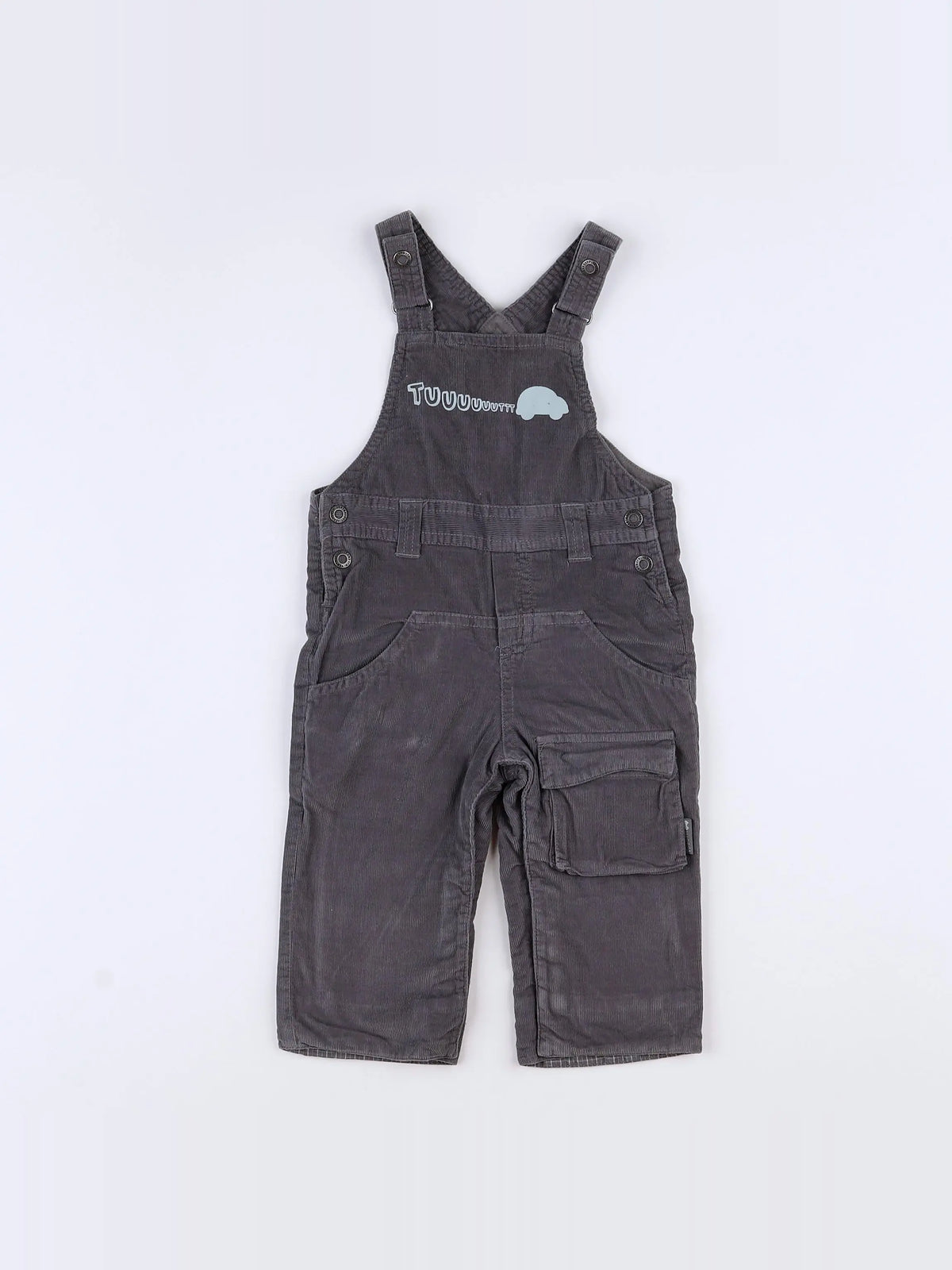Vertbaudet - salopette gris - 9 mois
