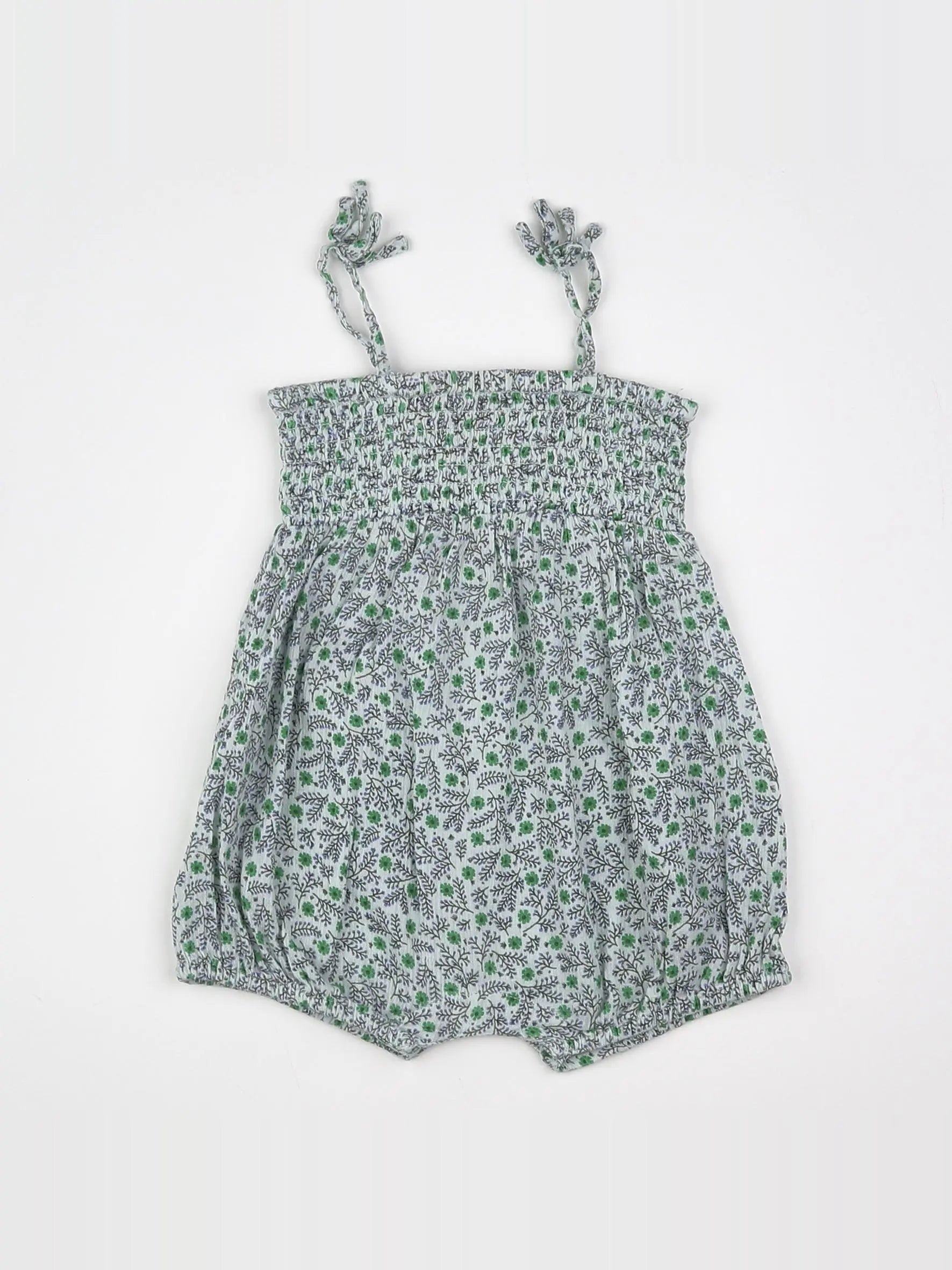 Boutchou - combinaison bleu, vert - 6 mois