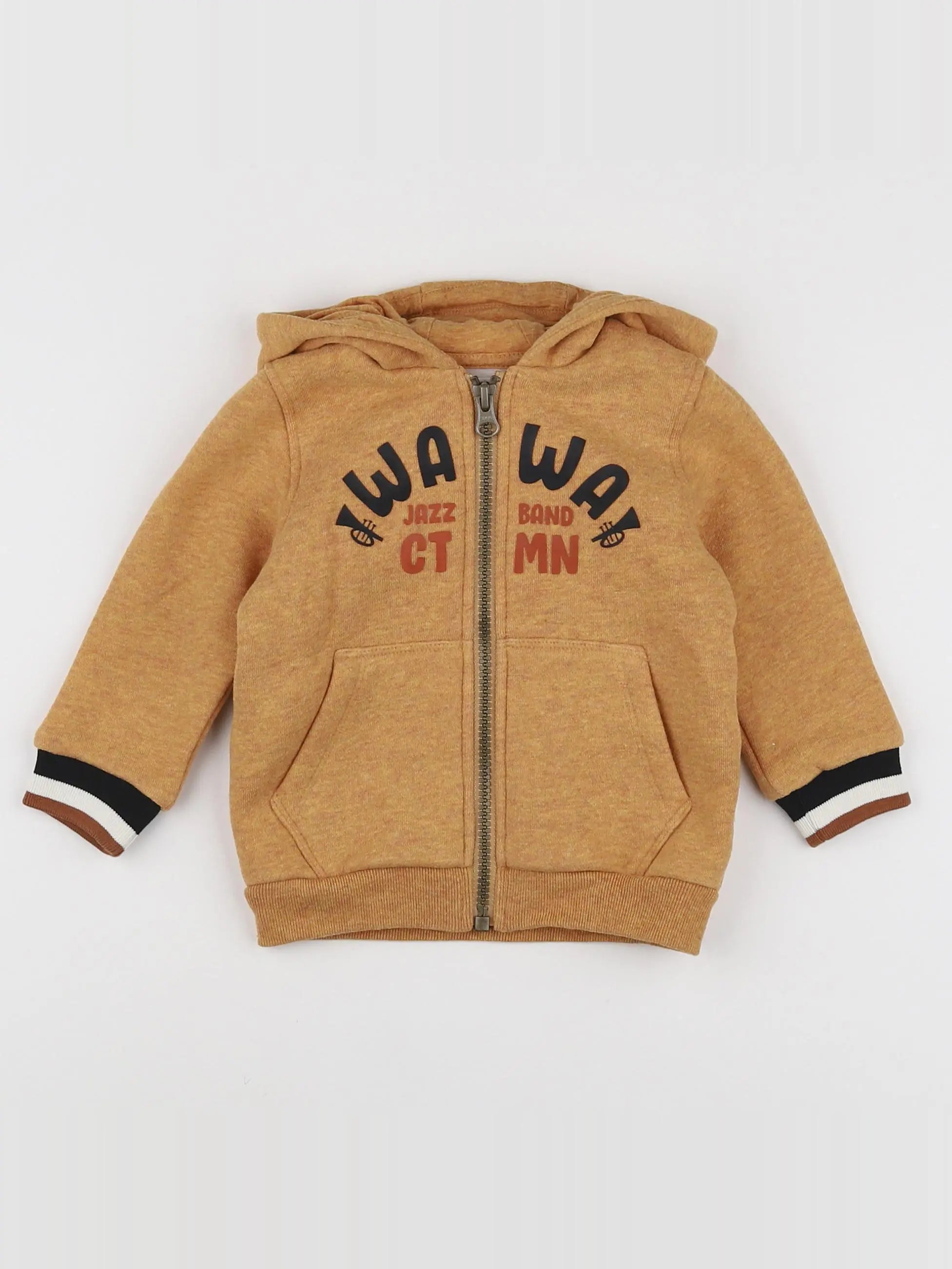 Catimini - sweat beige, marron - 12 mois