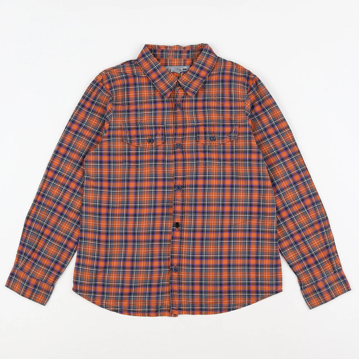 Bonpoint - chemise orange, noir - 6 ans