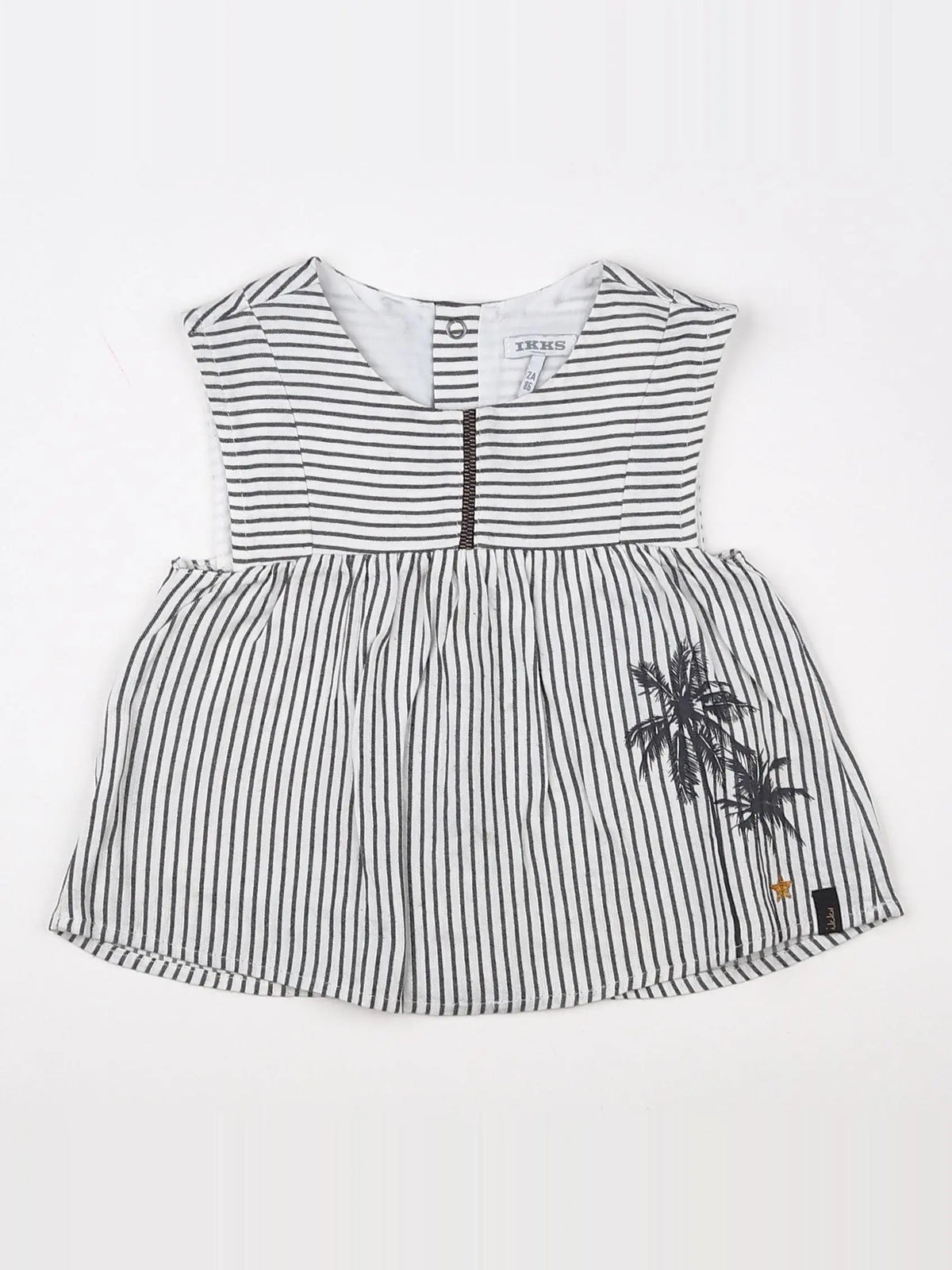 IKKS - blouse blanc, gris - 2 ans