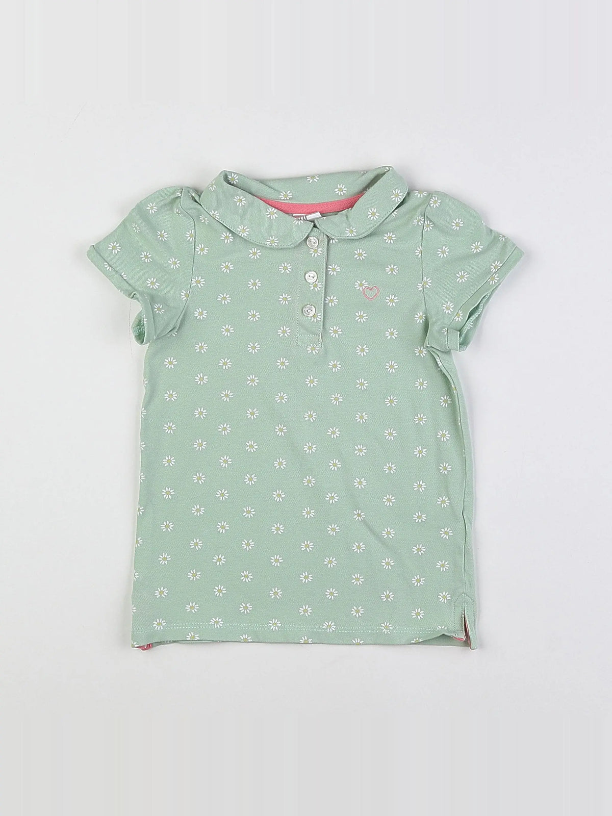 H&M - polo vert - 12/18 mois