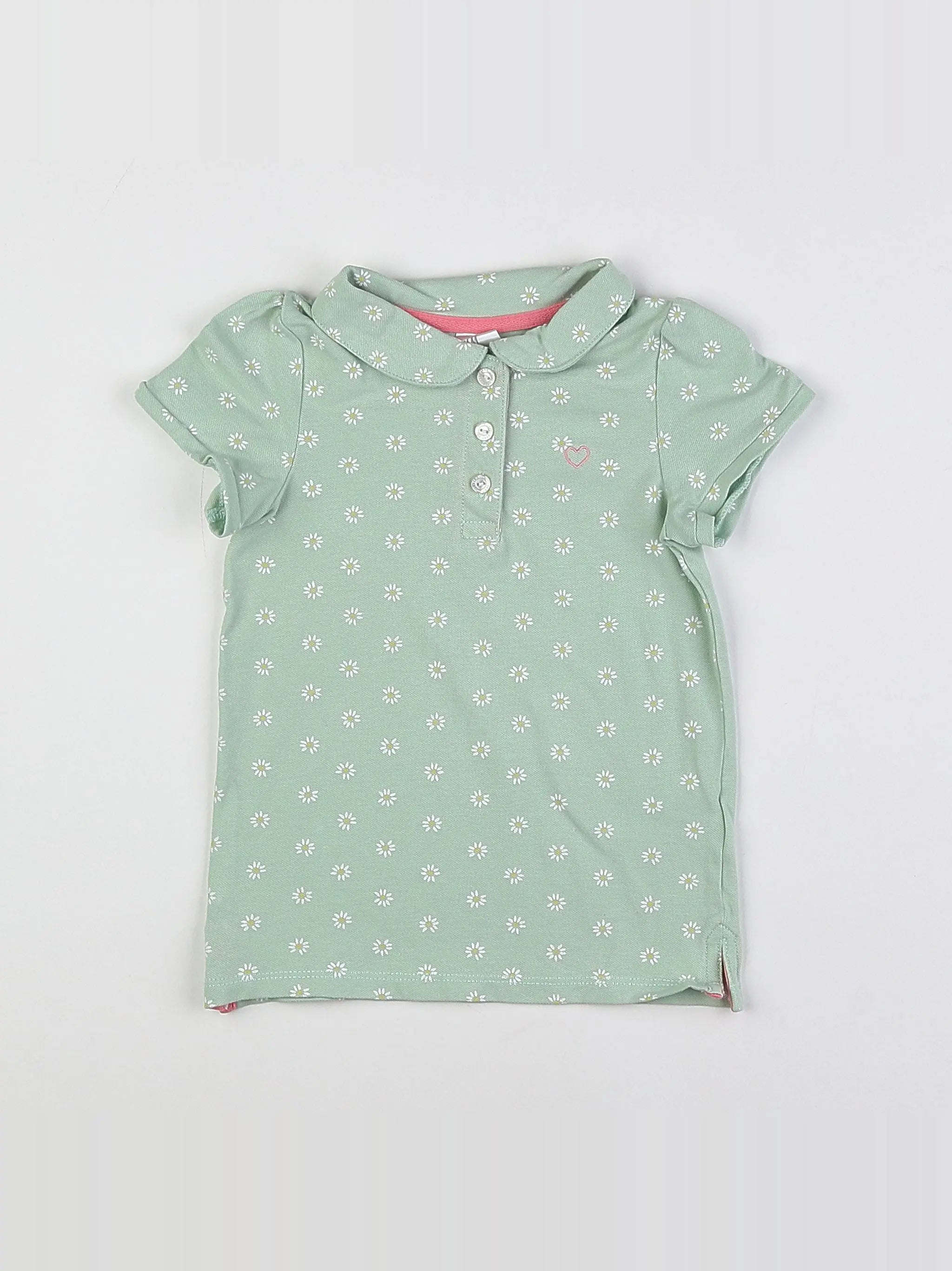 H&M - polo vert - 12/18 mois