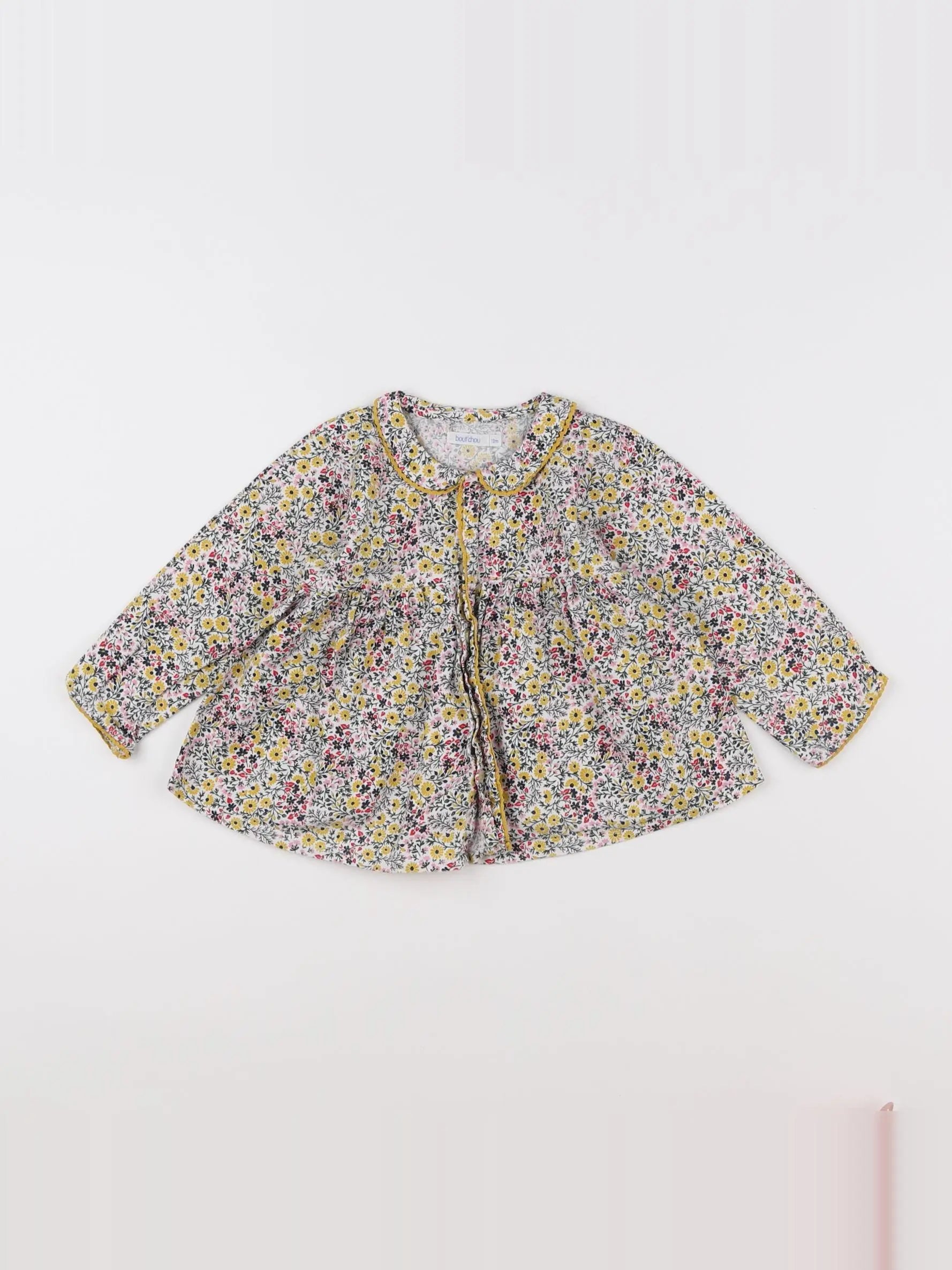 Boutchou - blouse jaune - 12 mois