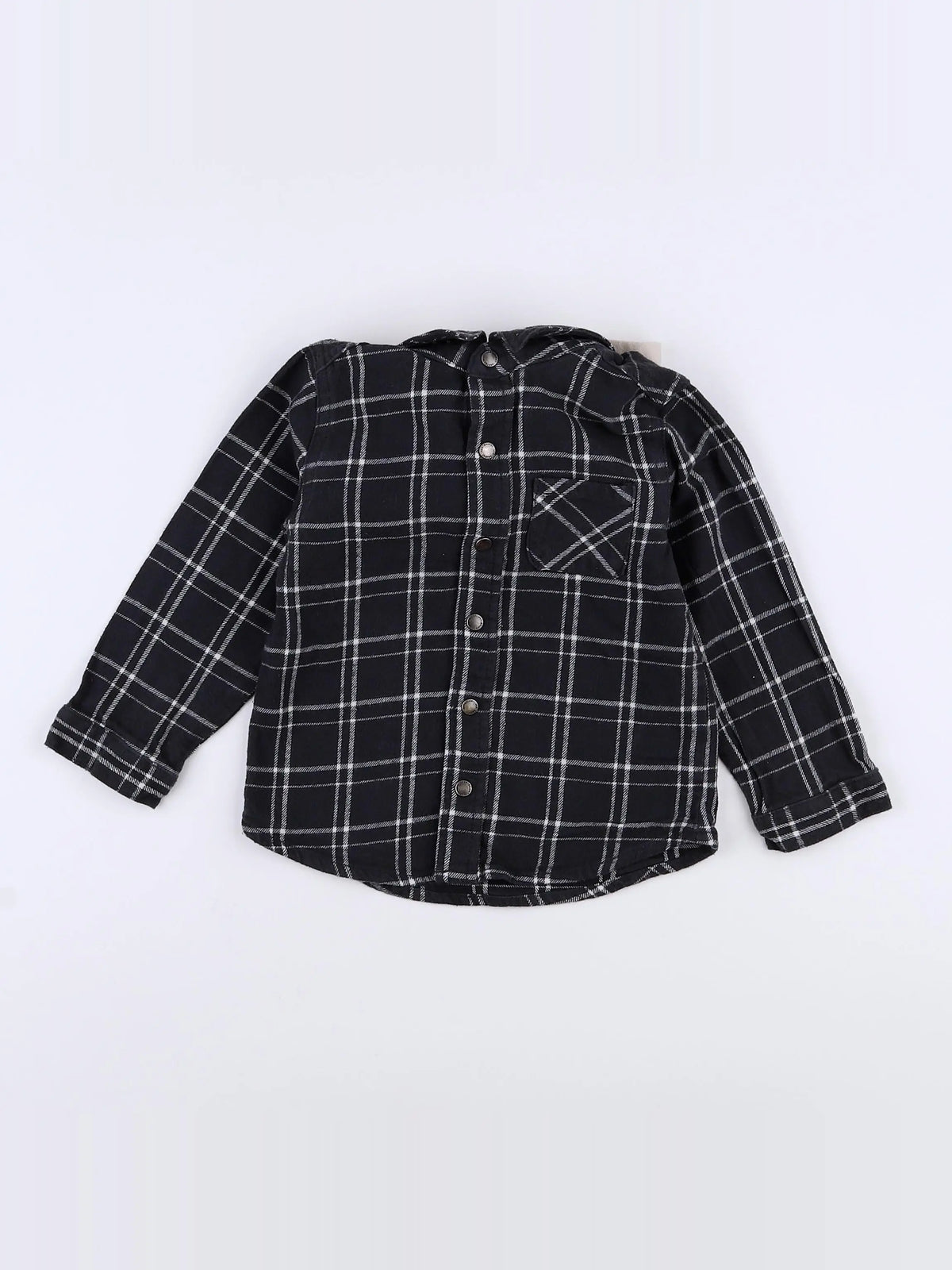 Vertbaudet - chemise noir, blanc - 2 ans