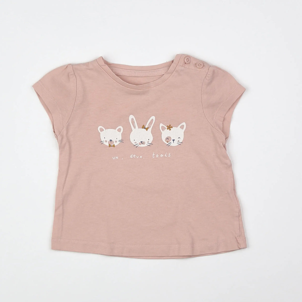 Vertbaudet - tee-shirt rose - 6 mois