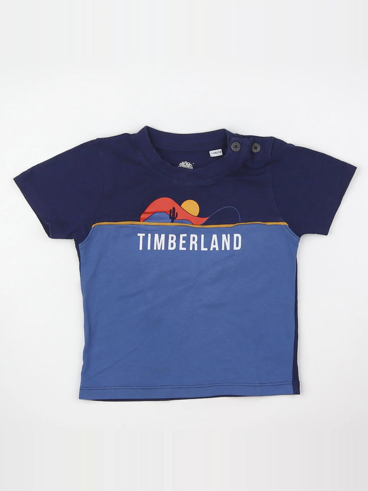 Timberland - tee-shirt bleu, orange - 12 mois