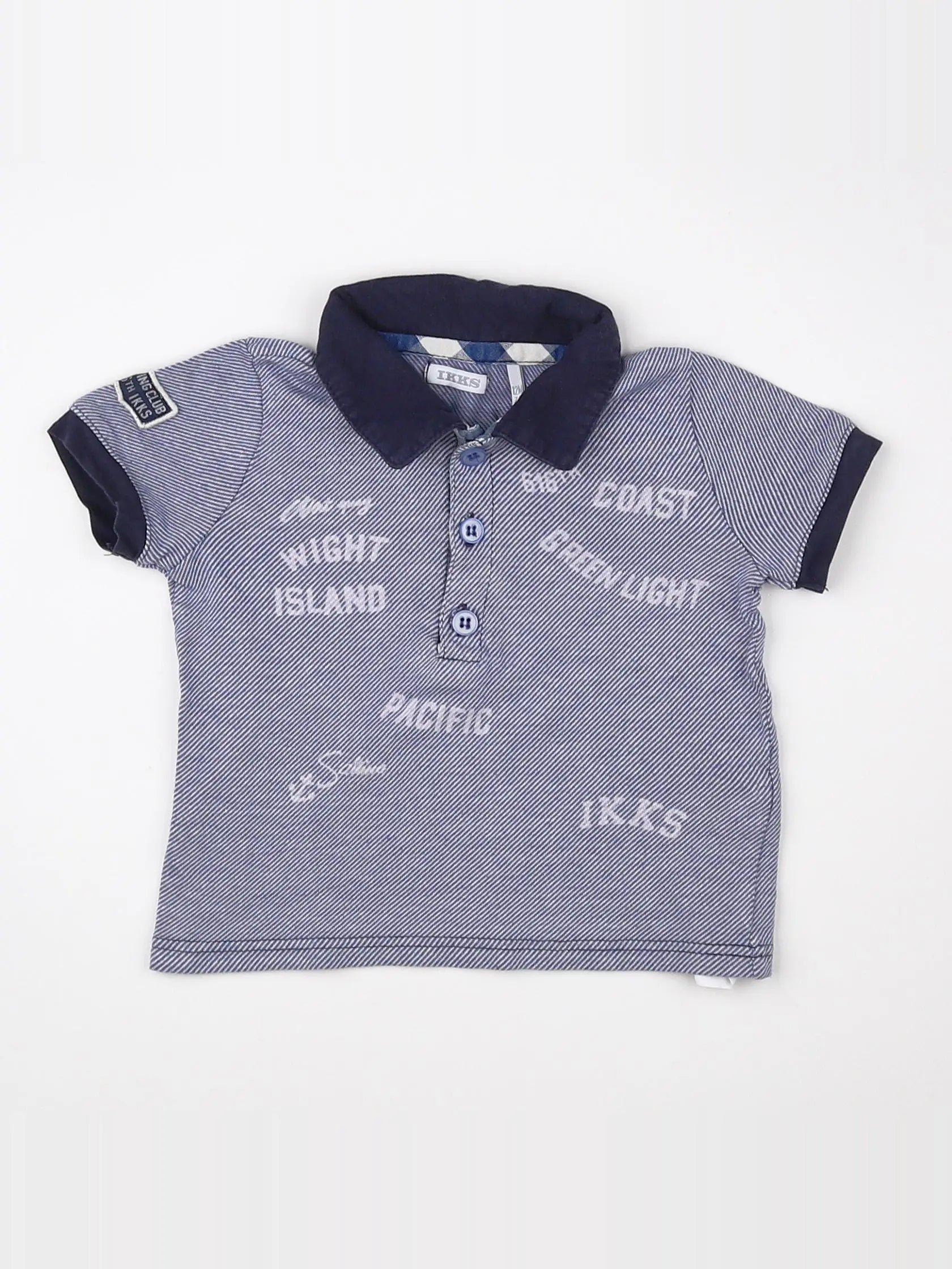 IKKS - polo bleu - 12 mois