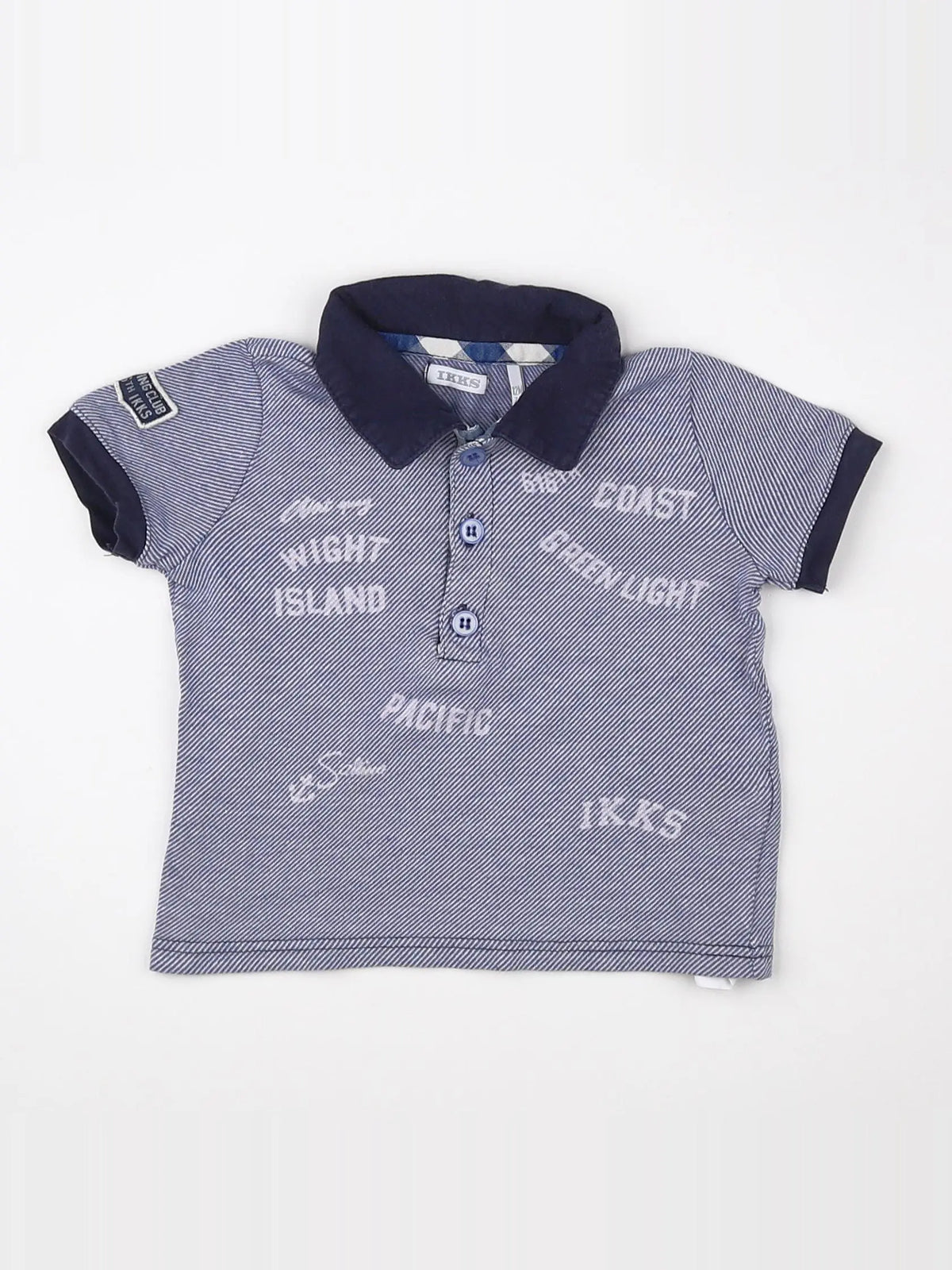 IKKS - polo bleu - 12 mois