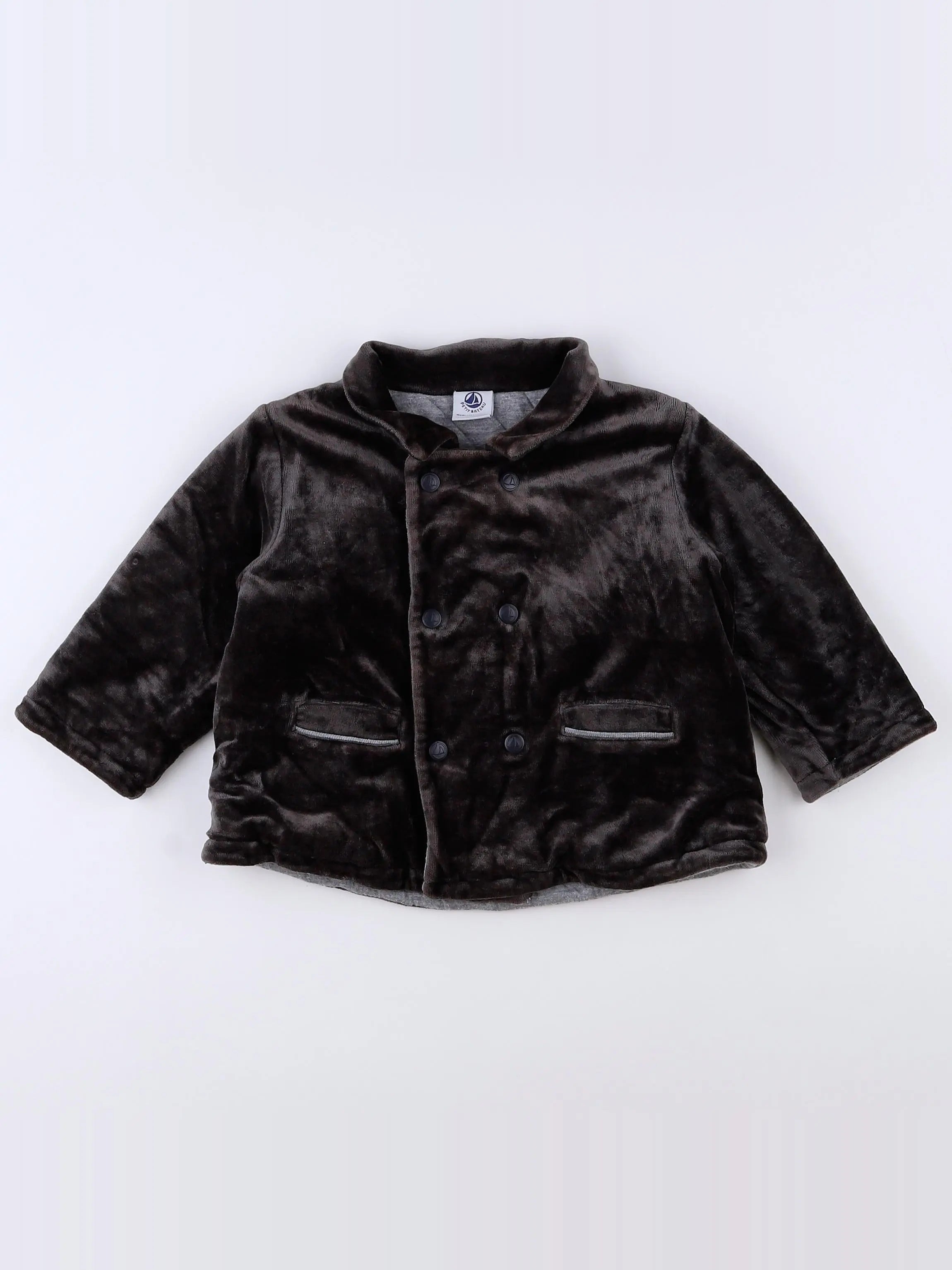 Petit Bateau - gilet gris - 18 mois