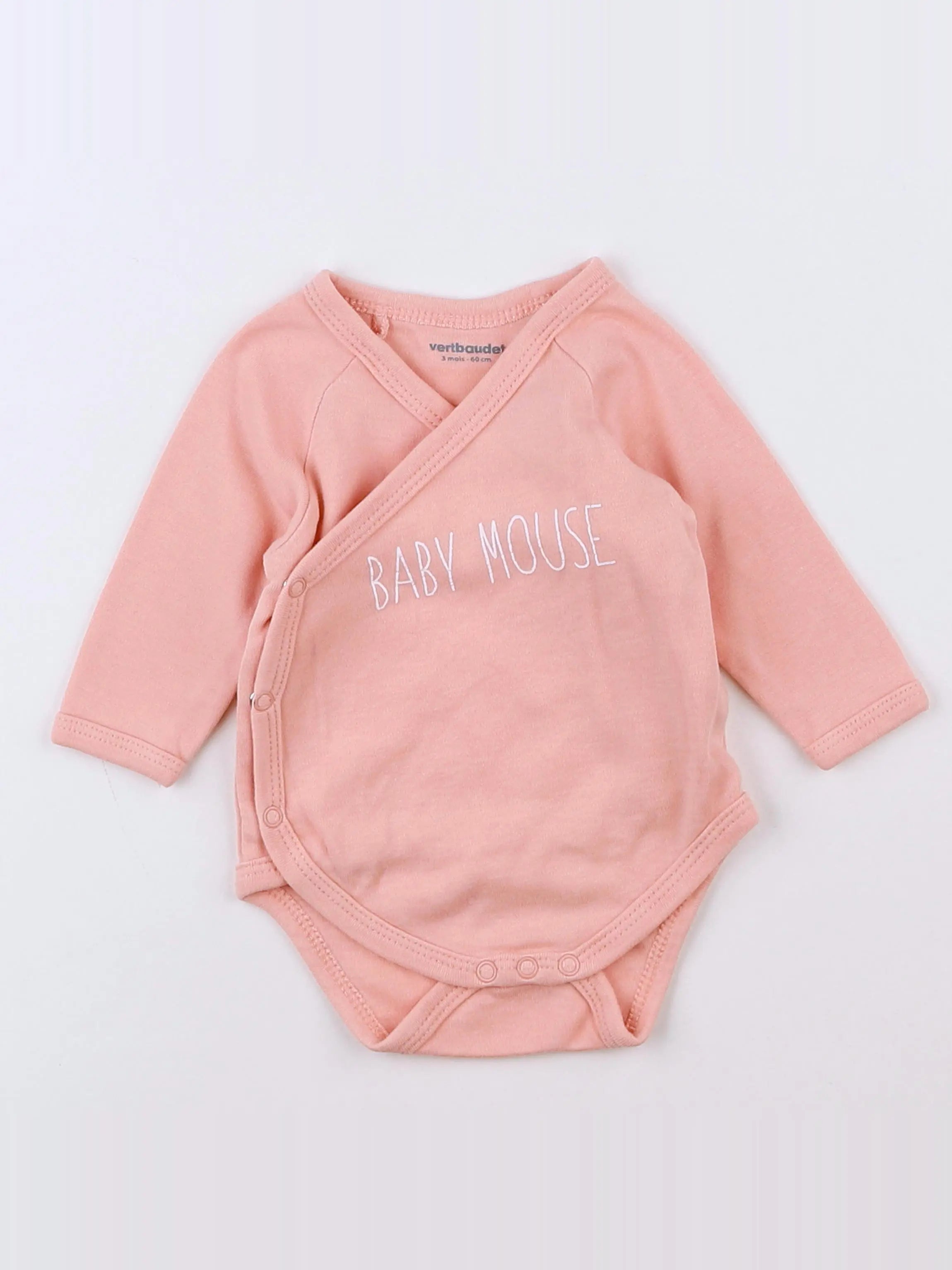 Vertbaudet - body rose - 3 mois