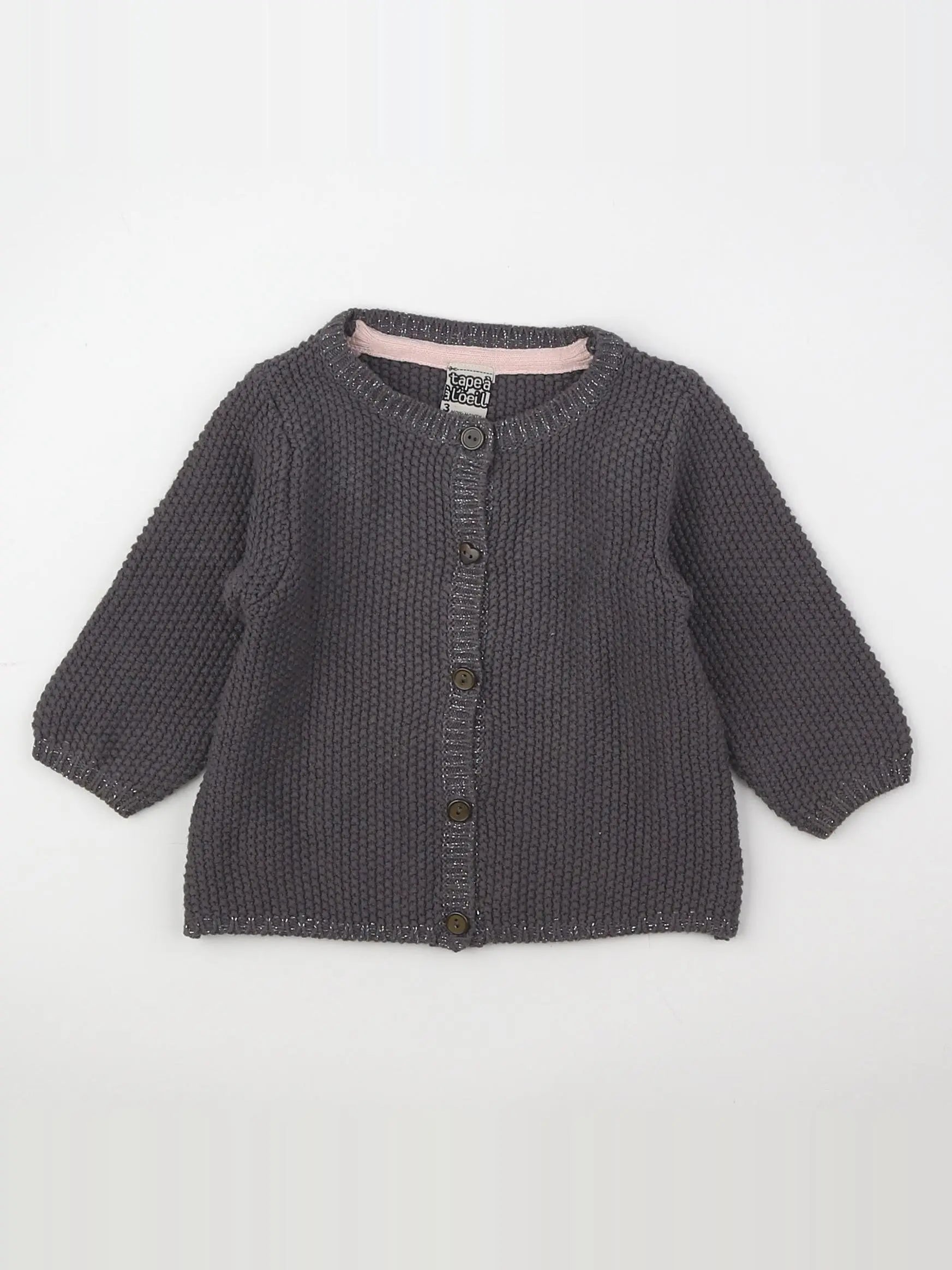 Tape à l'oeil - gilet gris - 3 mois