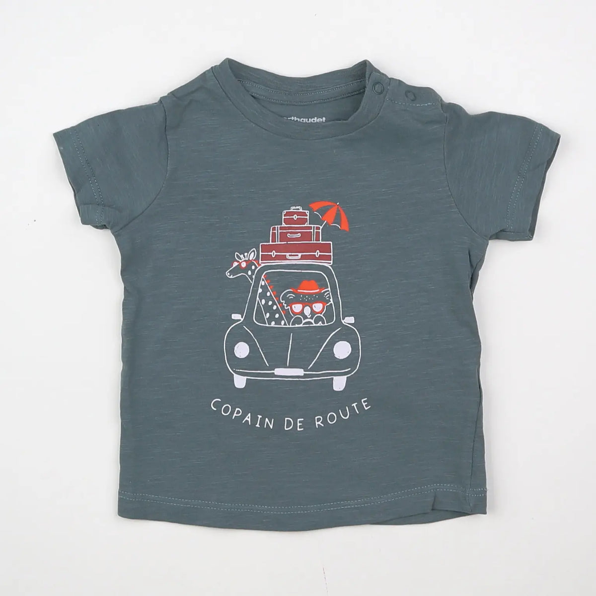 Vertbaudet - tee-shirt vert - 6 mois