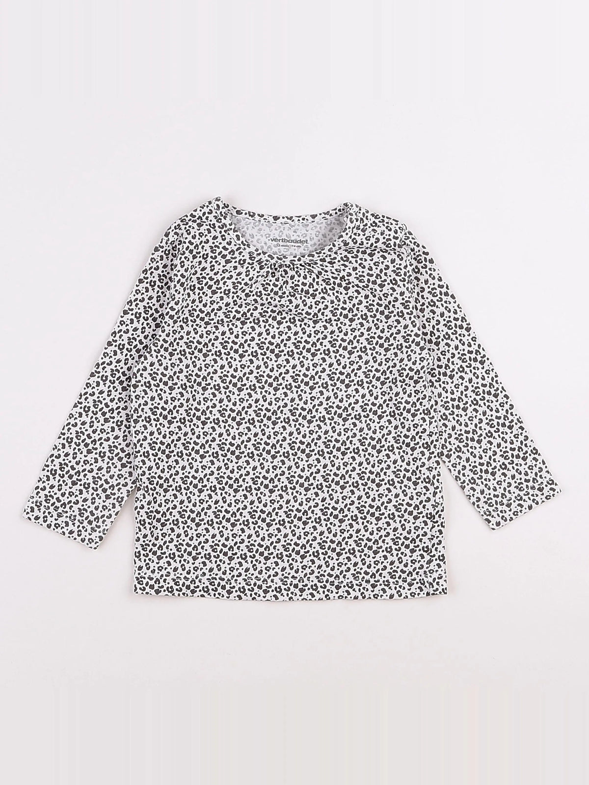 Vertbaudet - tee-shirt blanc, noir - 12 mois