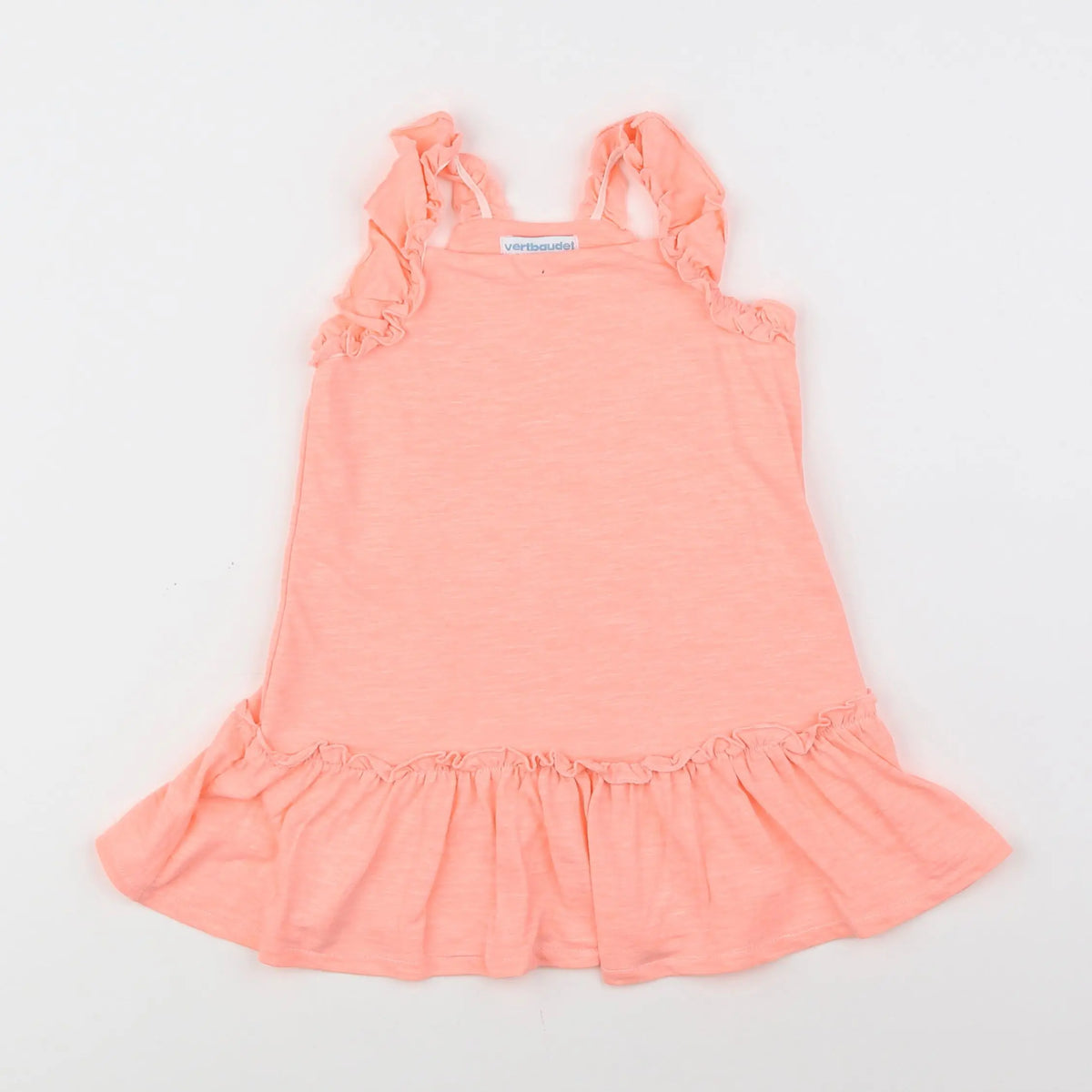 Vertbaudet - robe orange fluo - 18 mois
