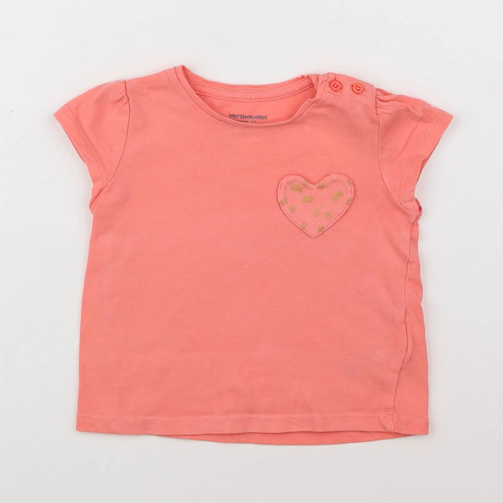 Vertbaudet - tee-shirt rose - 12 mois