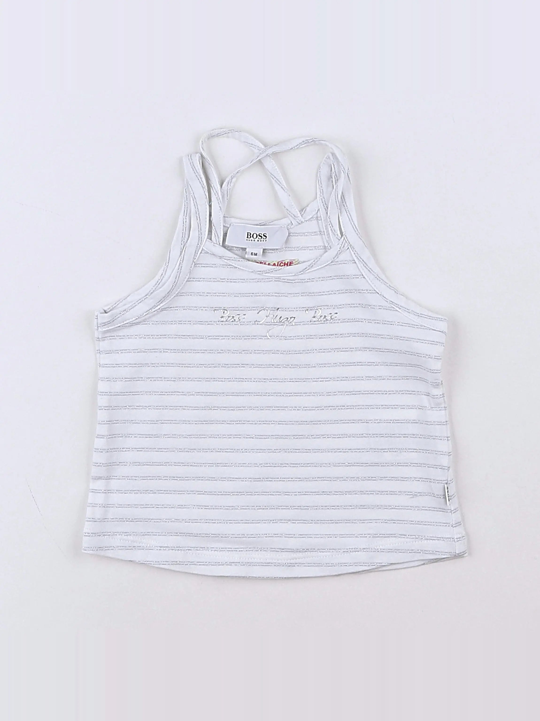 Hugo Boss - débardeur blanc, argent - 6 mois