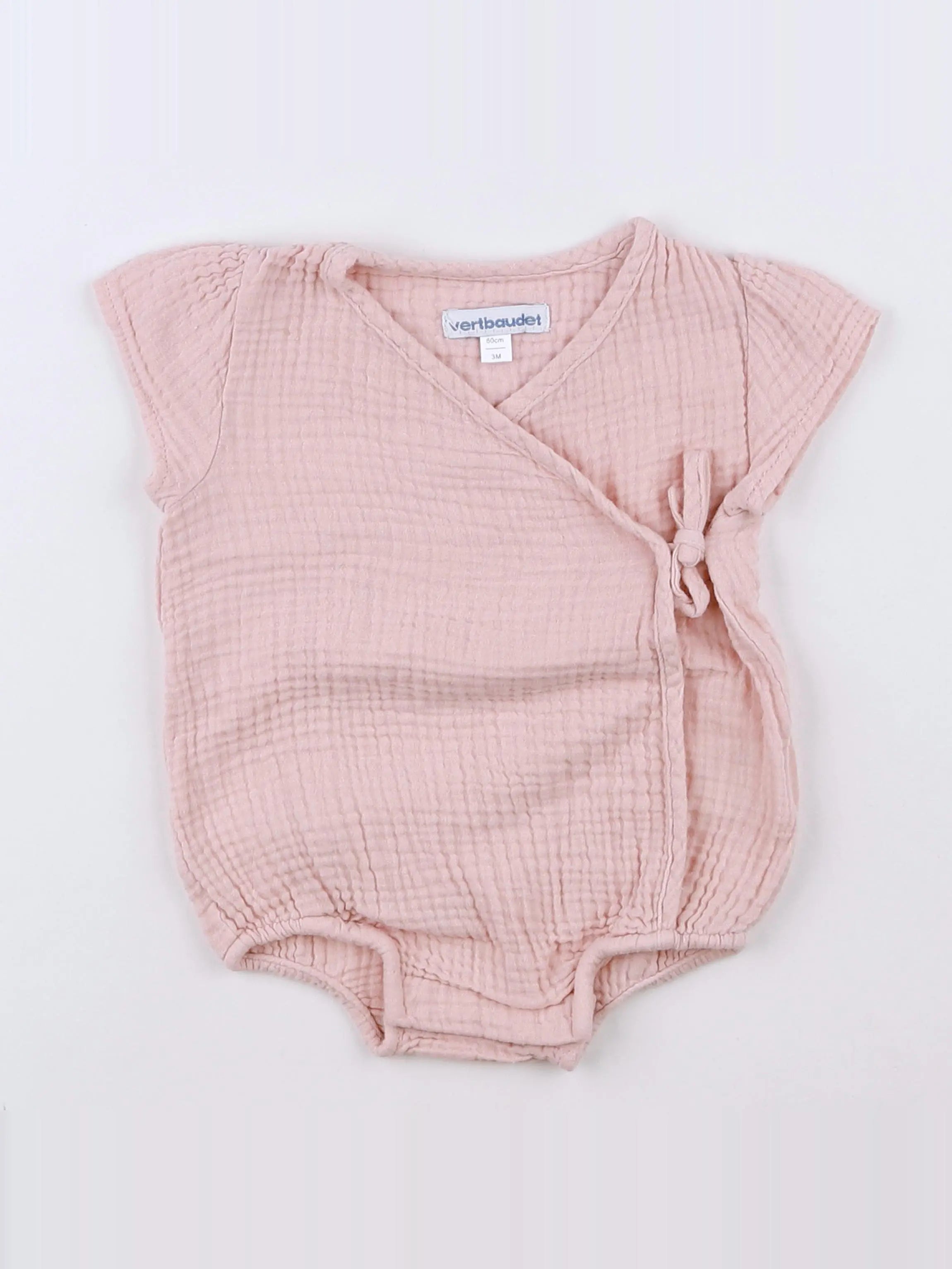 Vertbaudet - combinaison rose - 3 mois