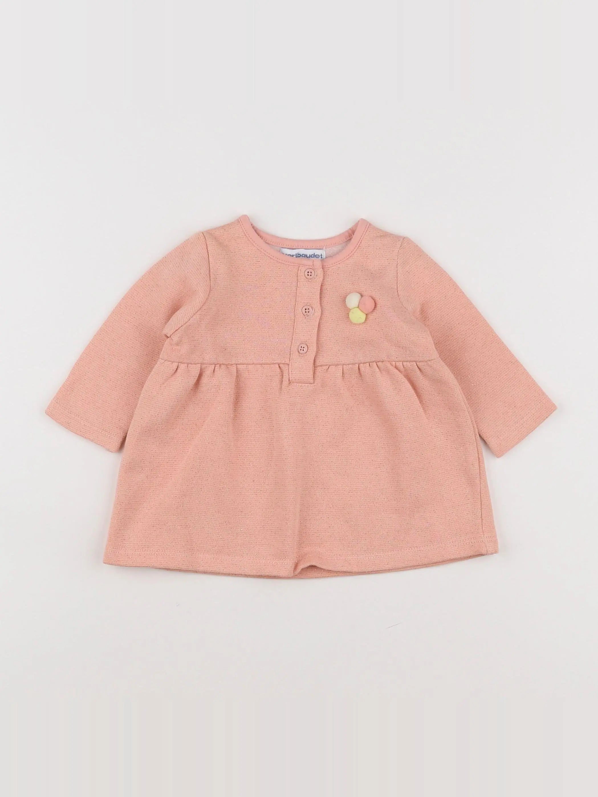 Vertbaudet - robe rose - 3 mois
