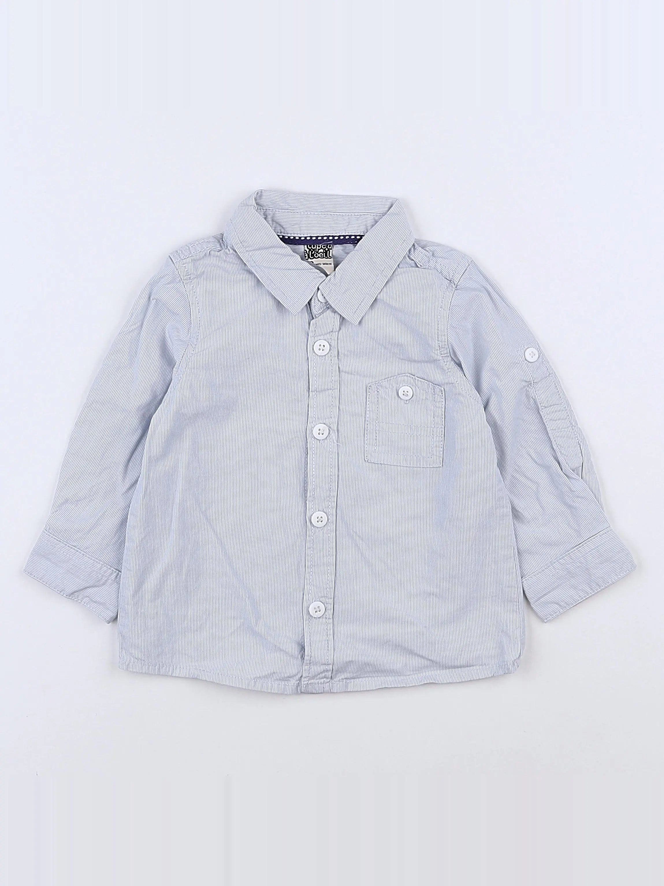 Tape à l'oeil - chemise bleu - 12 mois