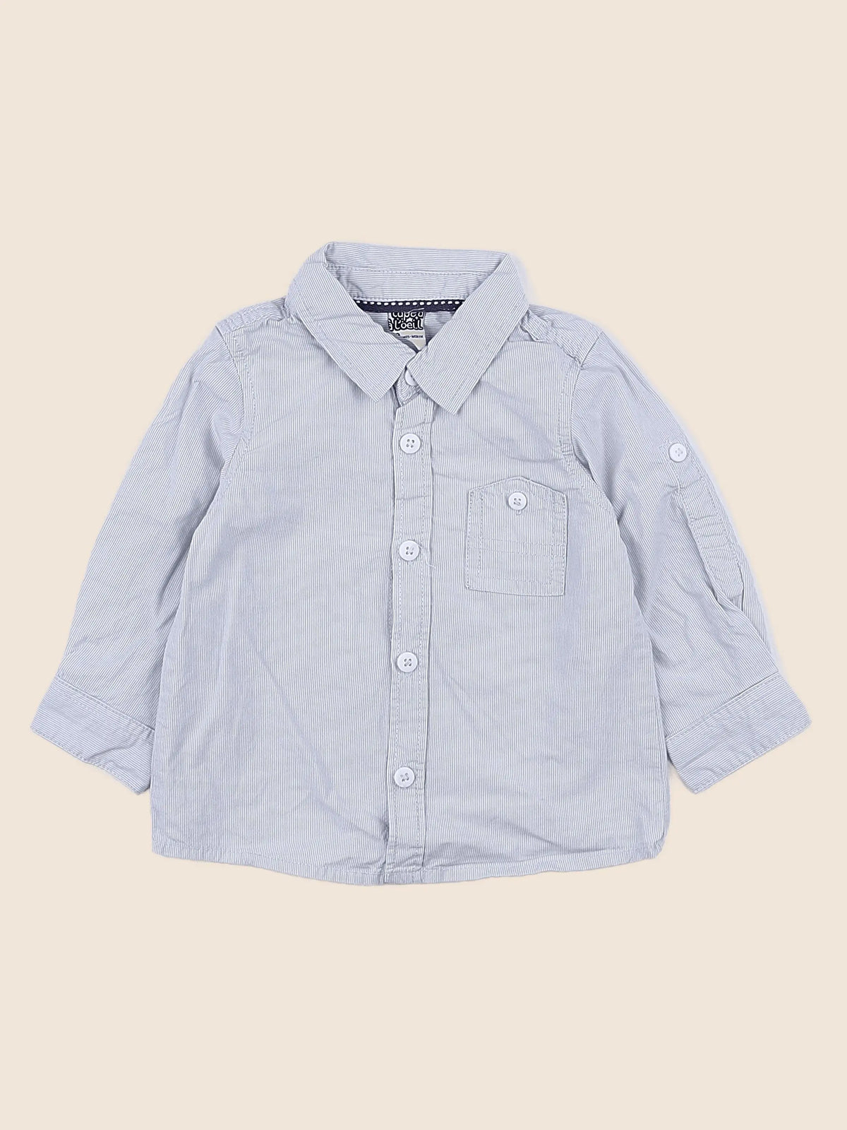 Tape à l'oeil - chemise bleu - 12 mois