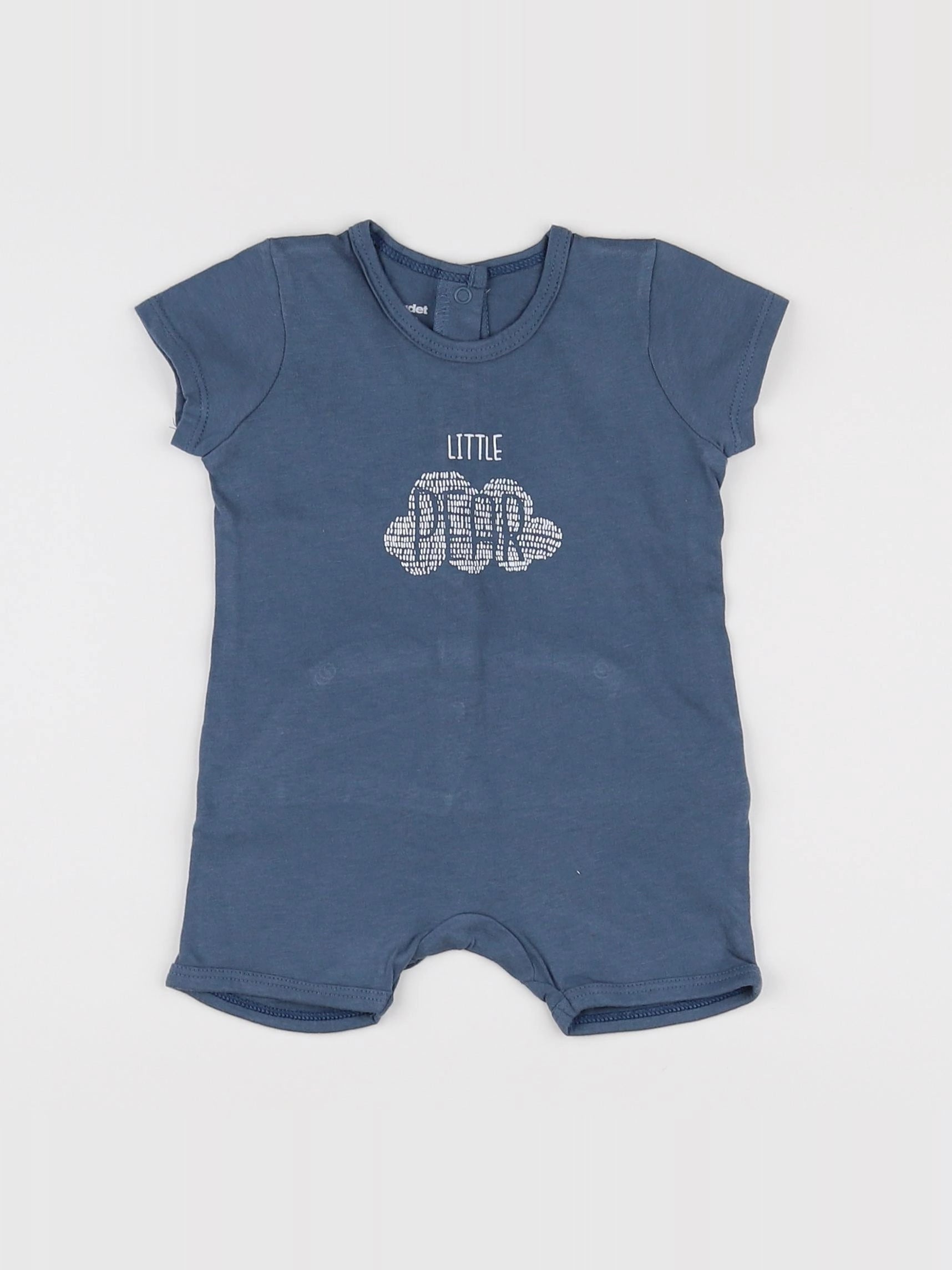 Vertbaudet - pyjama coton bleu - 3 mois