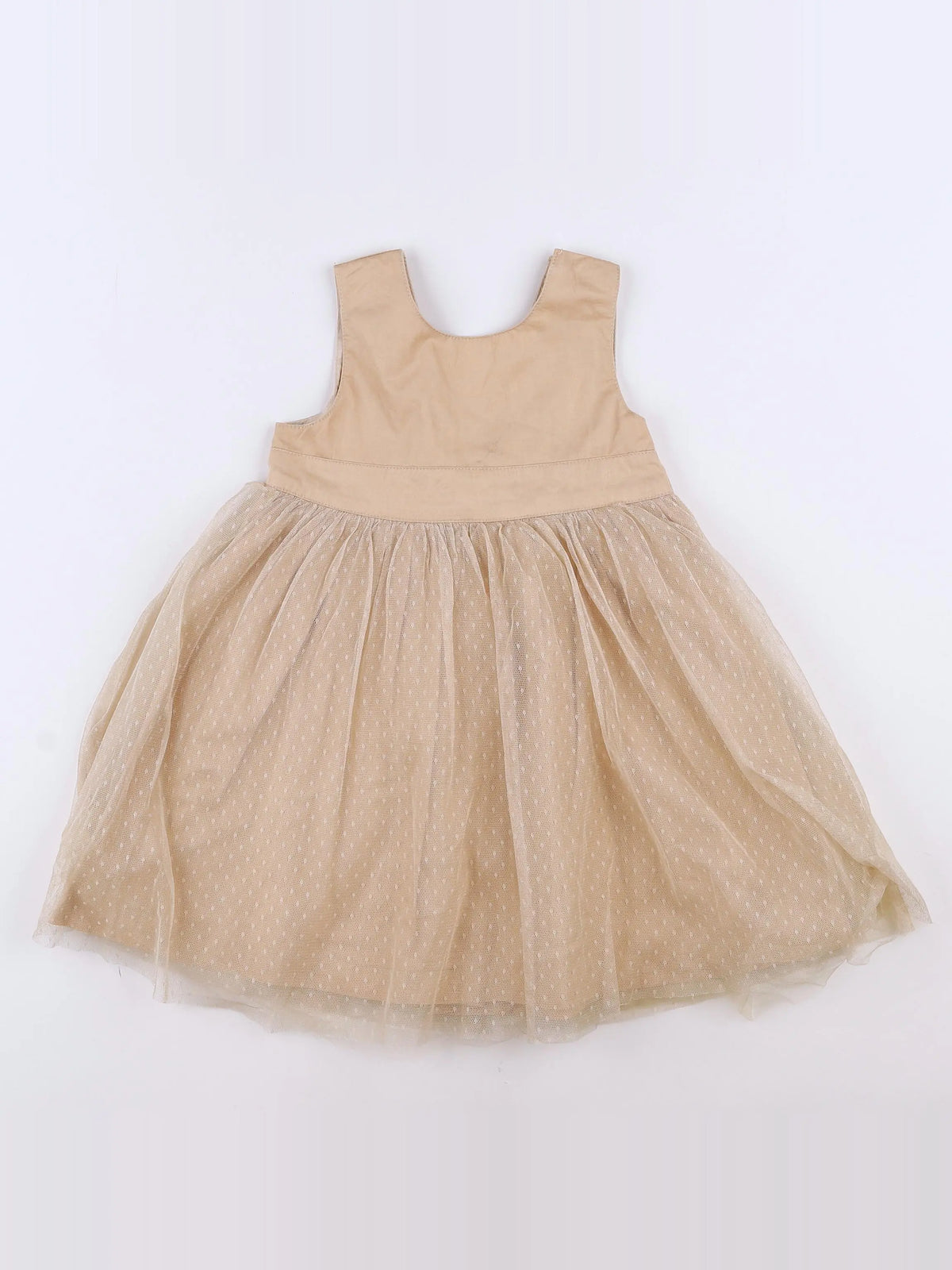 Vertbaudet - robe beige - 2 ans
