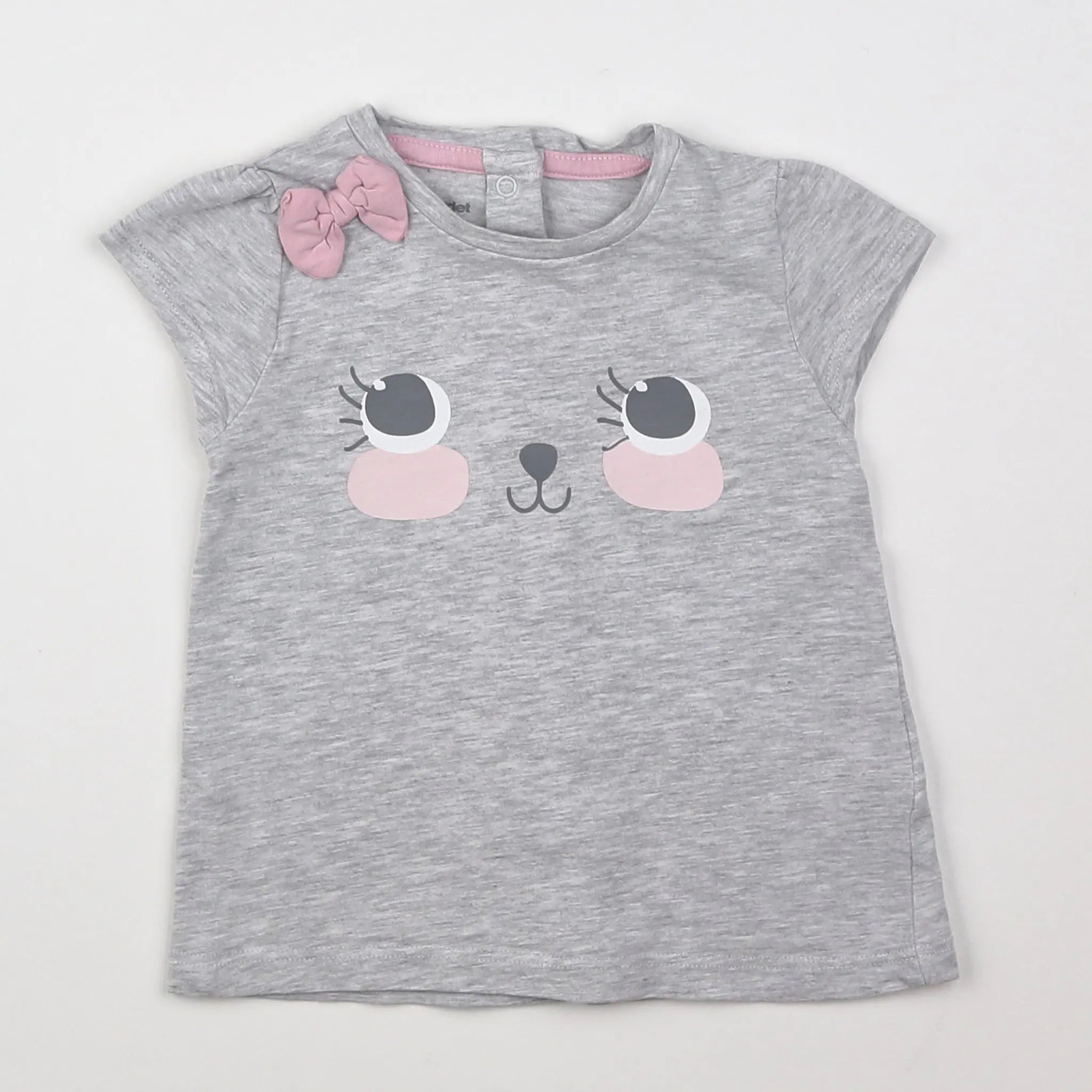 Vertbaudet - tee-shirt gris - 9 mois