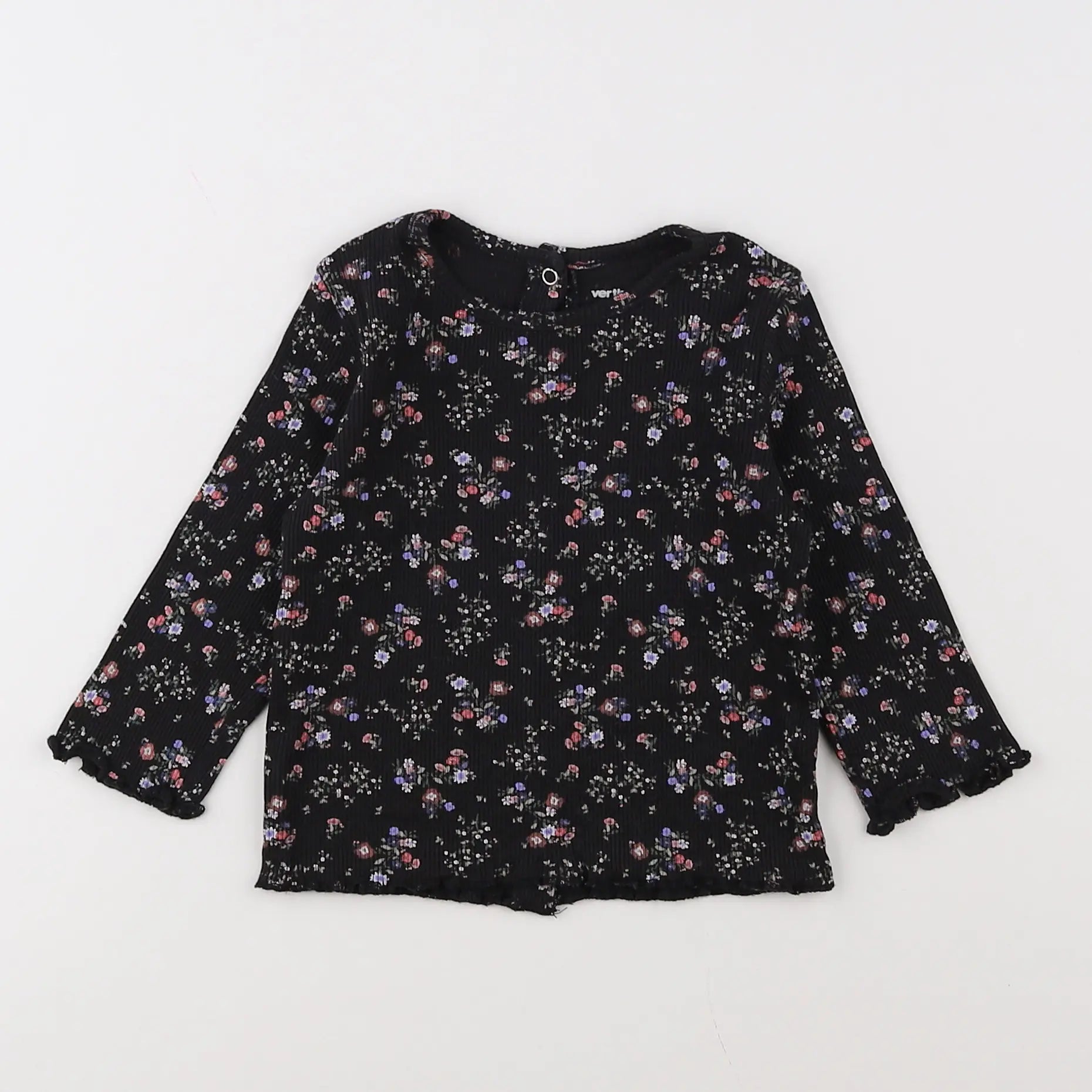 Vertbaudet - tee-shirt noir - 9 mois