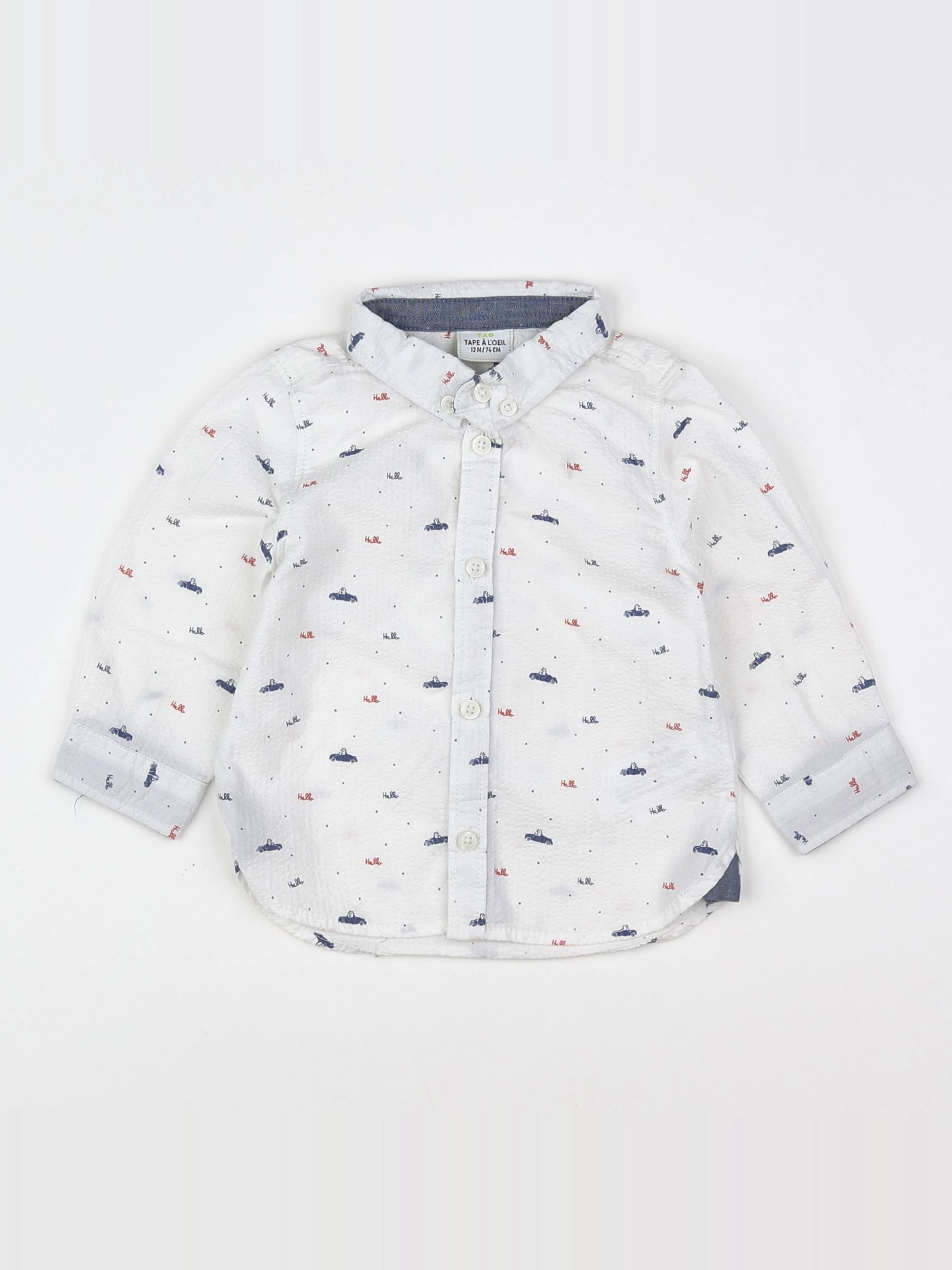 Tape à l'oeil - chemise multicolore -12 mois