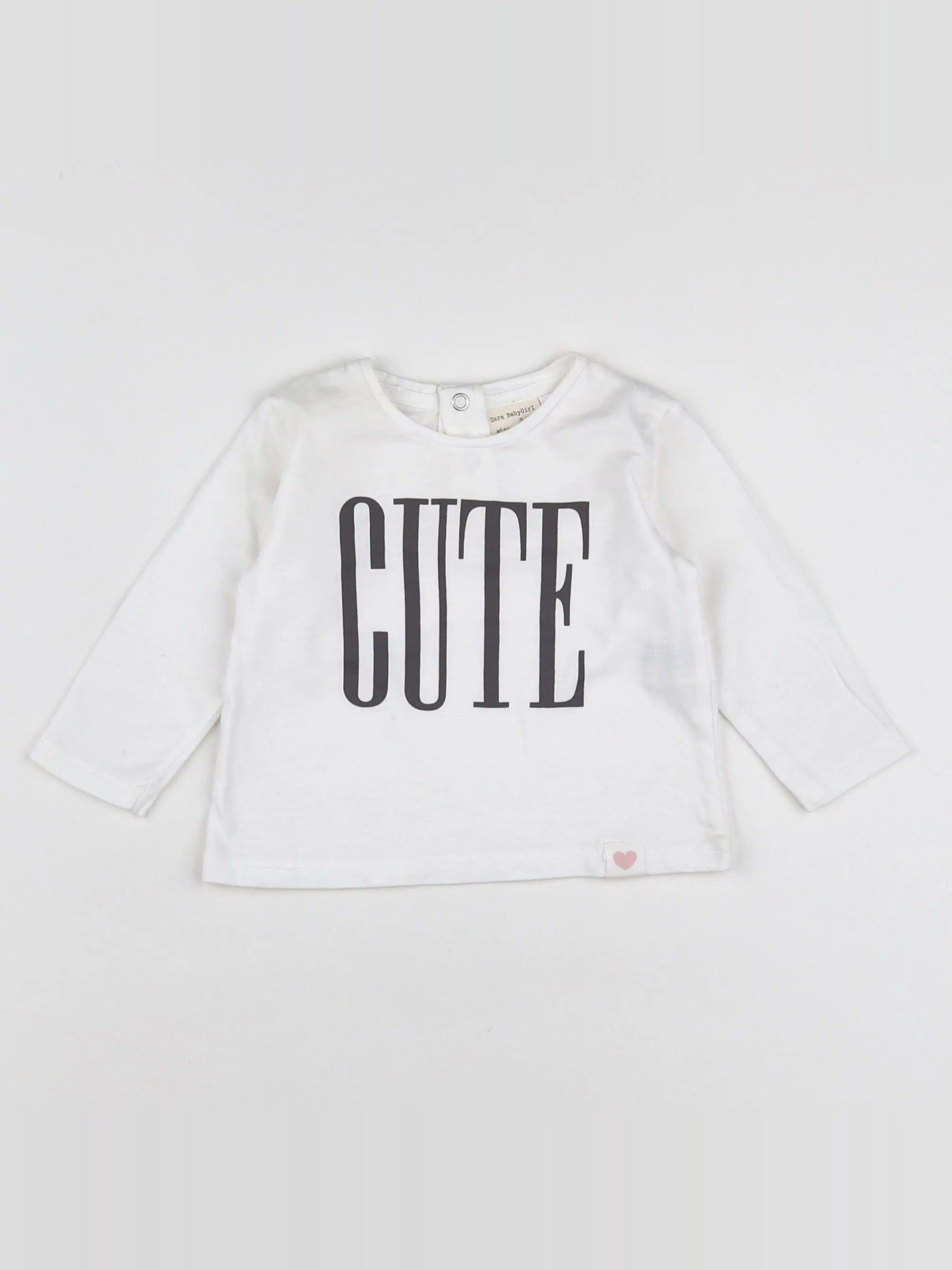 Zara - tee-shirt blanc - 3/6 mois