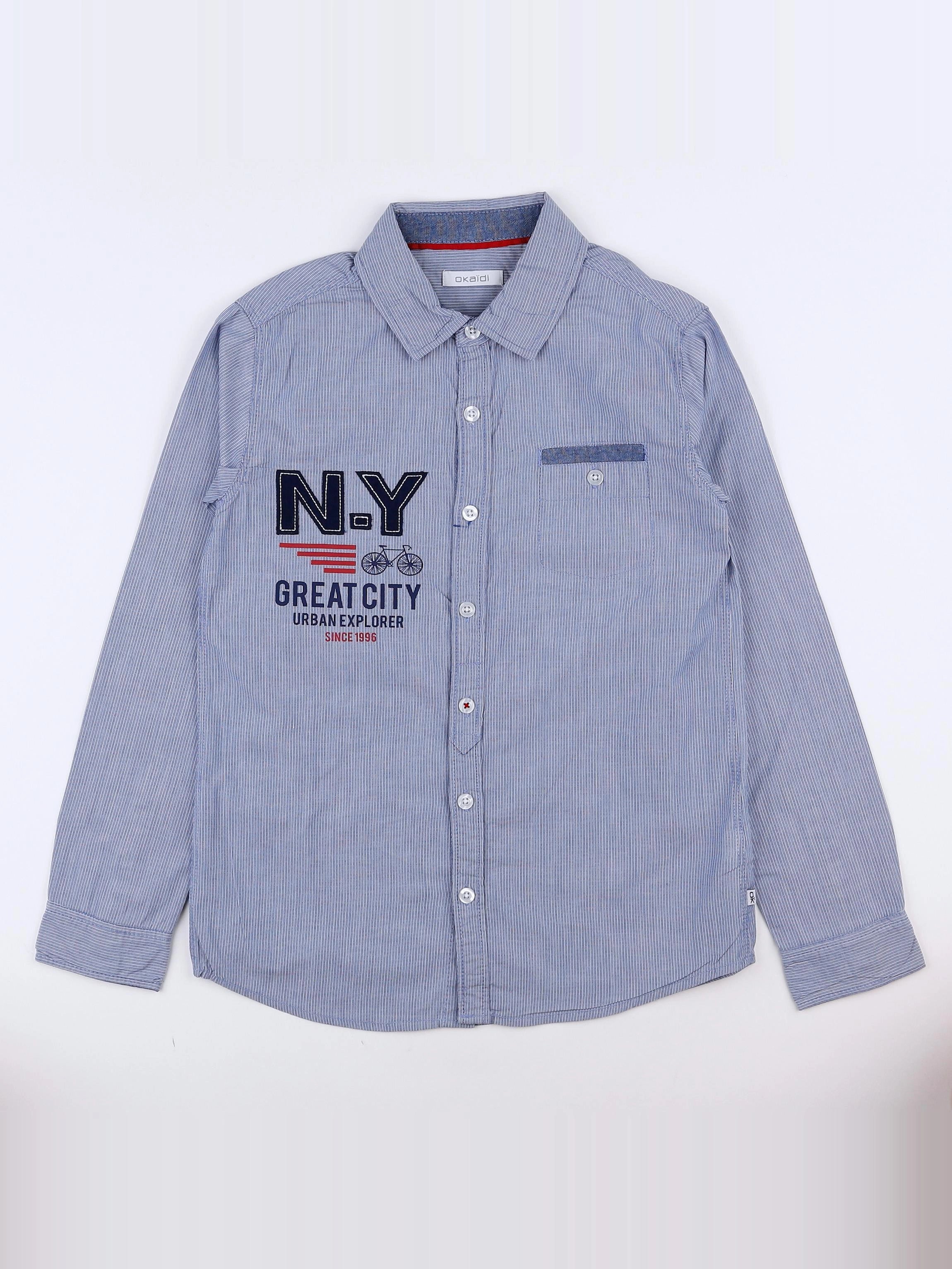 Okaidi - chemise bleu - 10 ans