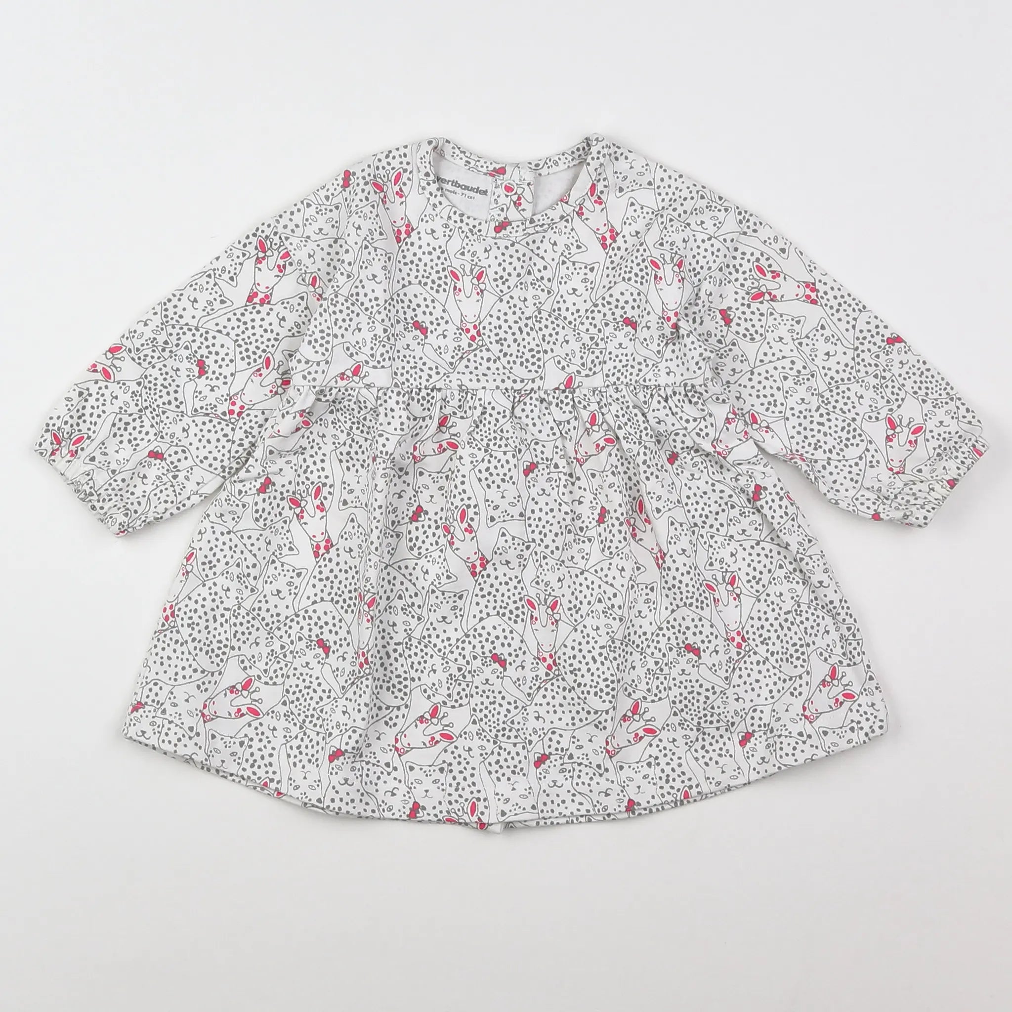Vertbaudet - robe blanc - 9 mois